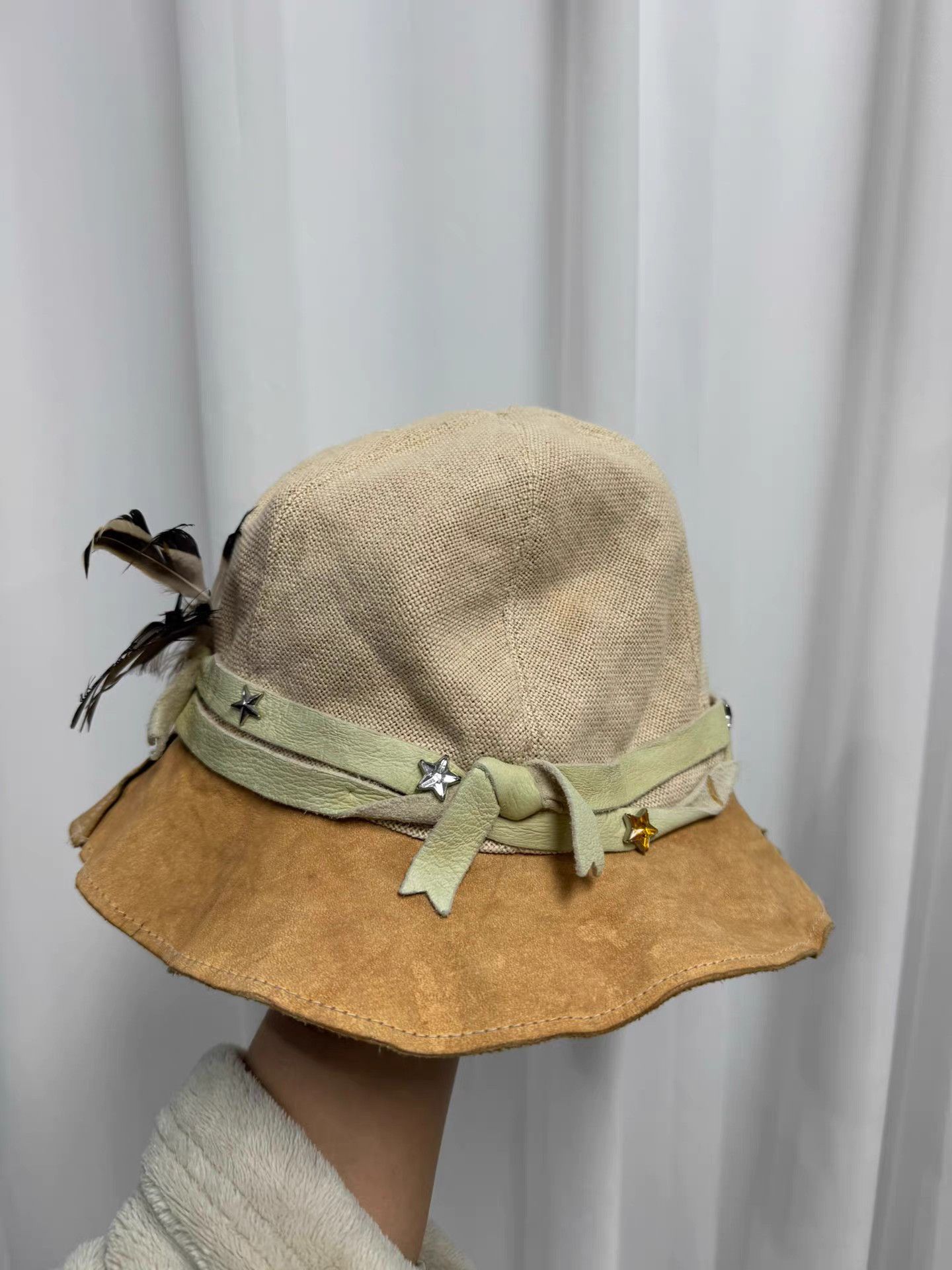 Takahiromiyashita The Soloist. The soloist Star Leather Cord Feather Fisherman Hat K20 Size ONE SIZE - 2 Thumbnail