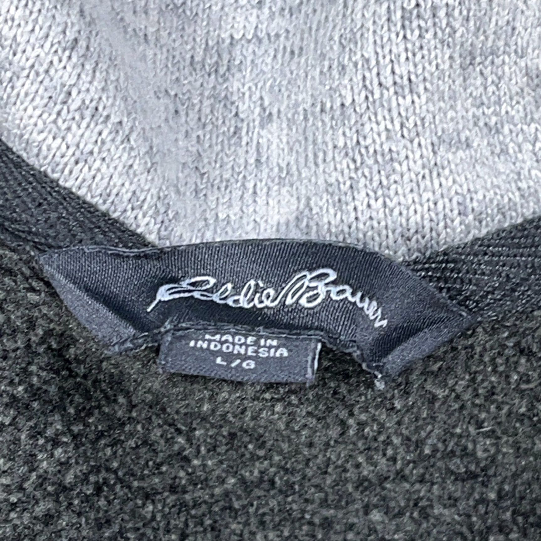 Eddie Bauer Eddie Bauer Sweater Men Large Heather Gray Pullover Quarter Zip Fleece Size US L / EU 52-54 / 3 - 3 Thumbnail