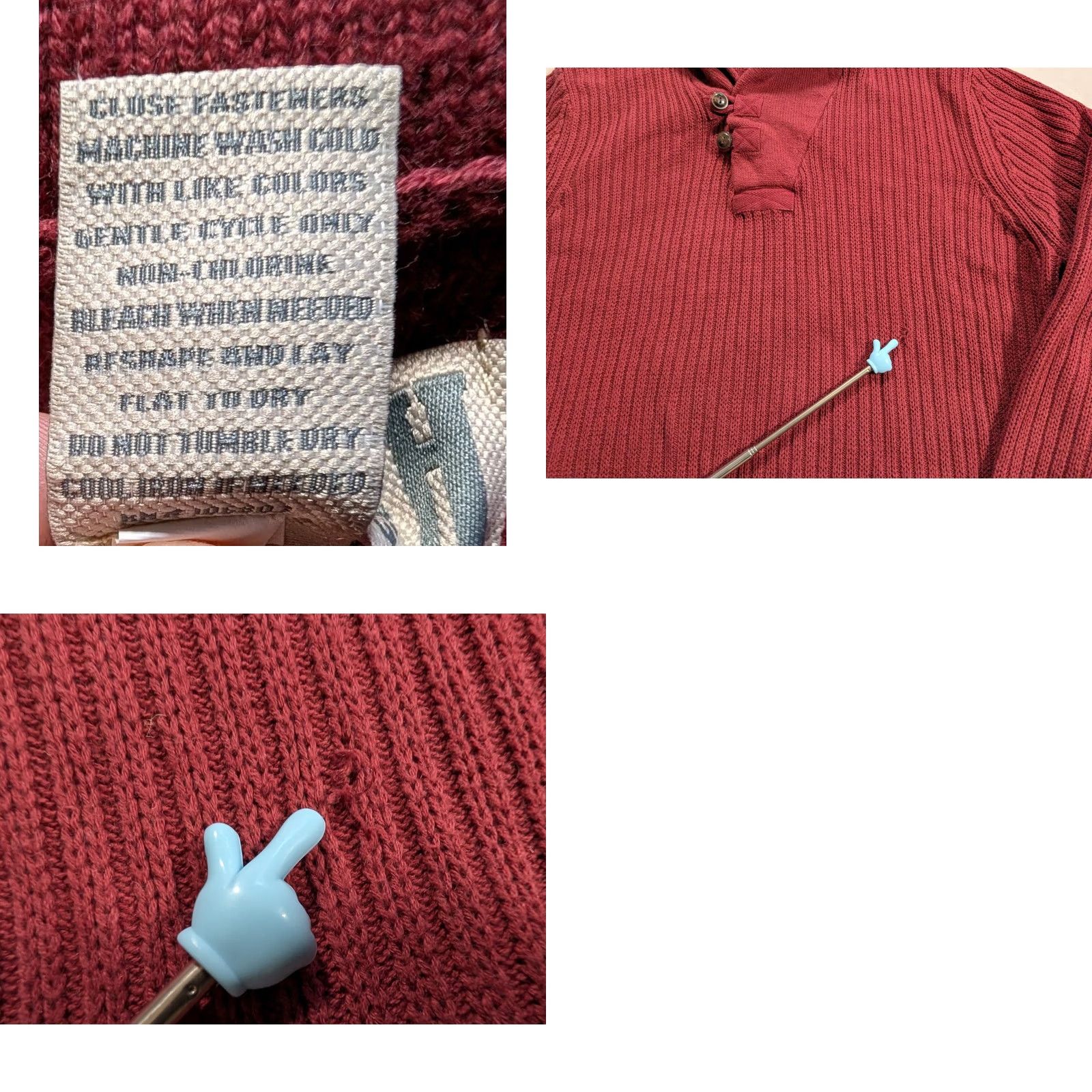 Vintage Duluth Sweater Mens 2XLT Red High Neck Wool Blend Shawl Collar Pullover Knit Heavyweight Casual Fall Winter Mens Size US XXL / EU 58 / 5 - 8 Thumbnail