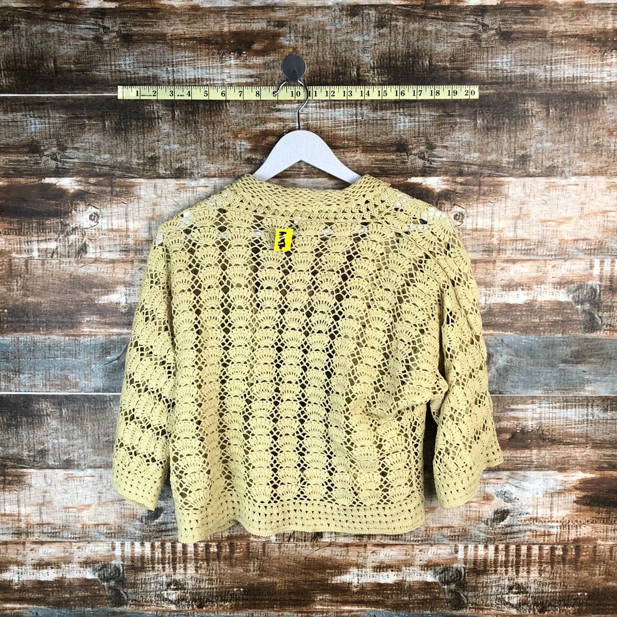 Japanese Brand Japanese Brand crochet Yellow Cardigan Knitwear #A1476 Size M / US 6-8 / IT 42-44 - 12 Thumbnail