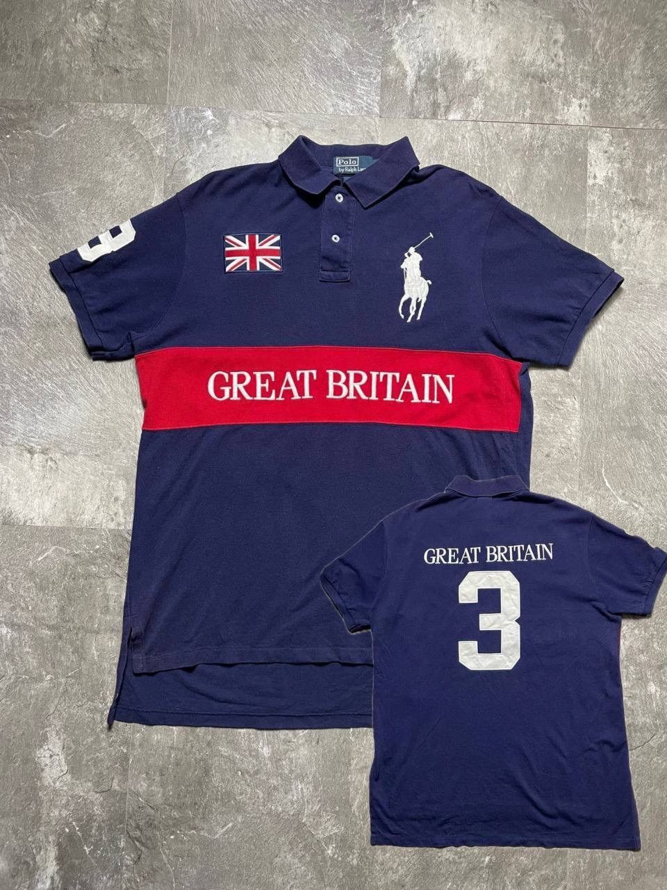 Polo Ralph Lauren Vintage Polo Ralph Lauren Great Britain GRB Rugby Polo Shirt Size US L / EU 52-54 / 3 - 1 Thumbnail
