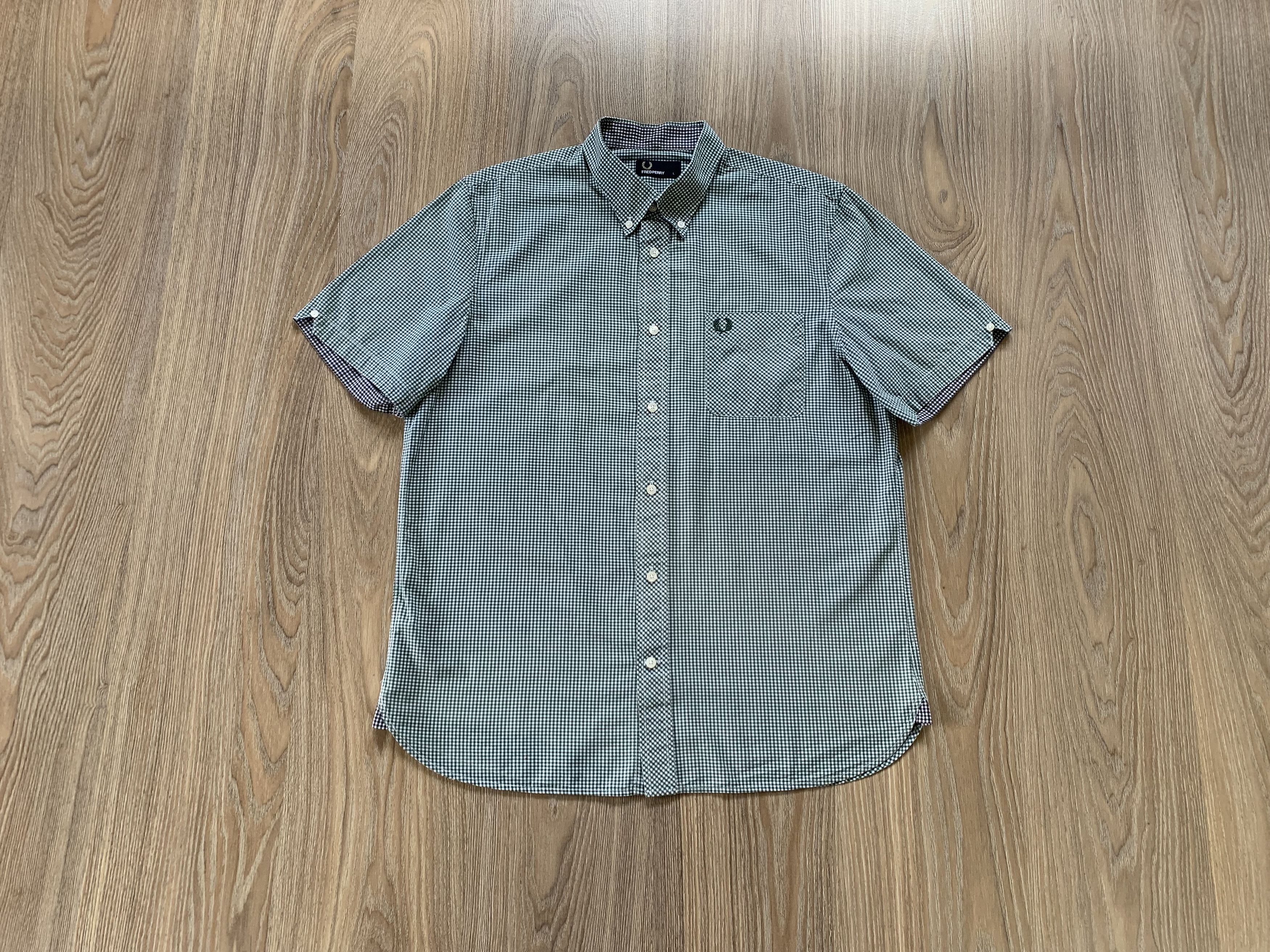 Fred Perry Fred Perry Short Sleeve Micro Plaid Cotton Shirt Size US L / EU 52-54 / 3 - 11 Thumbnail