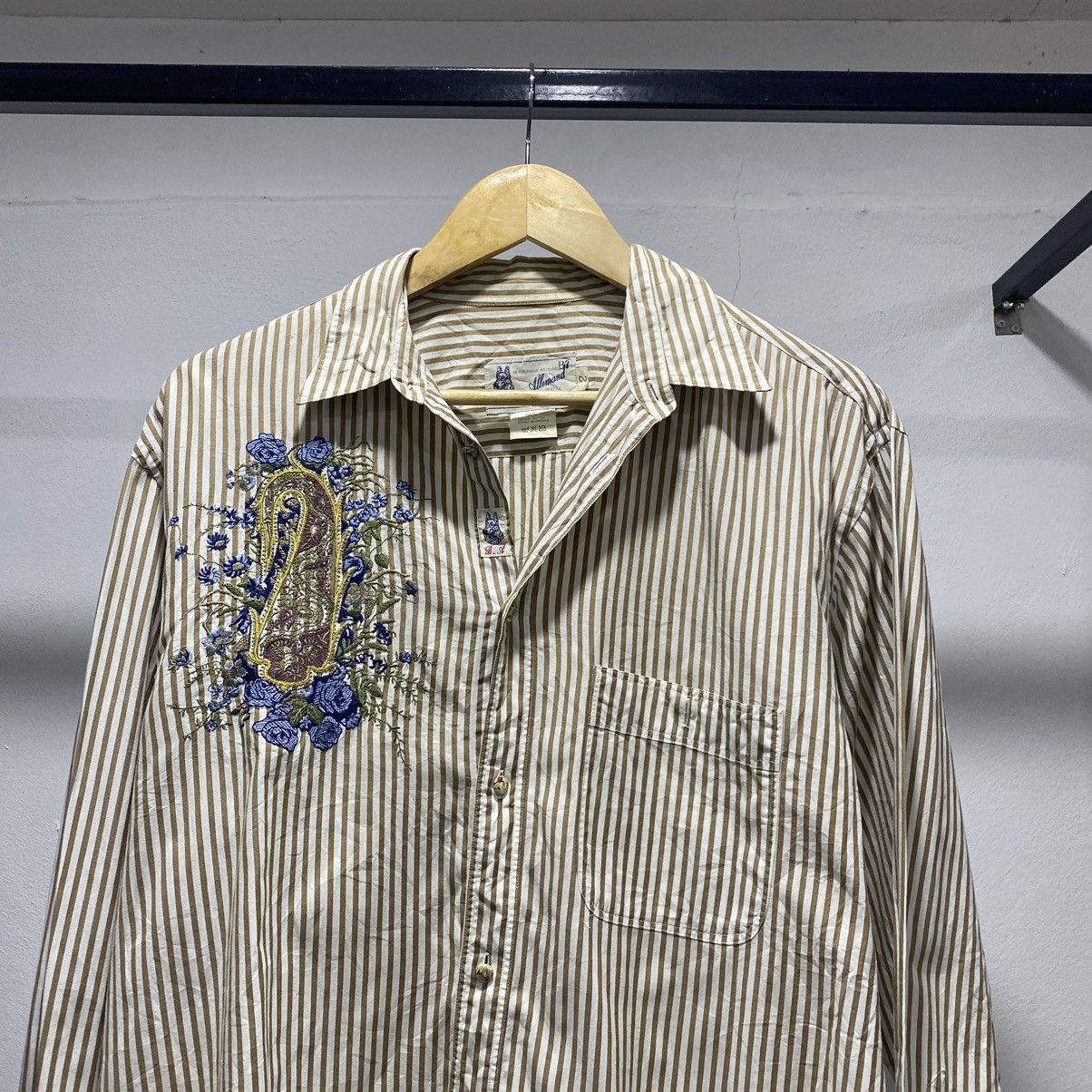 Japanese Brand × OVER THE STRiPES Sick☠️ Berger Allemond Striped Ls Shirt Size US M / EU 48-50 / 2 - 3 Thumbnail