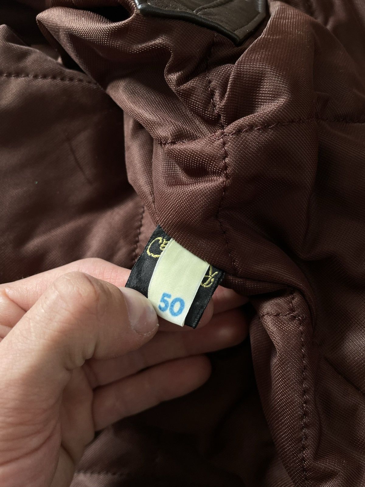 Vintage Vintage Y2k Brown Leather Oversize Bomber Jacket Avant Garde Size US L / EU 52-54 / 3 - 8 Thumbnail