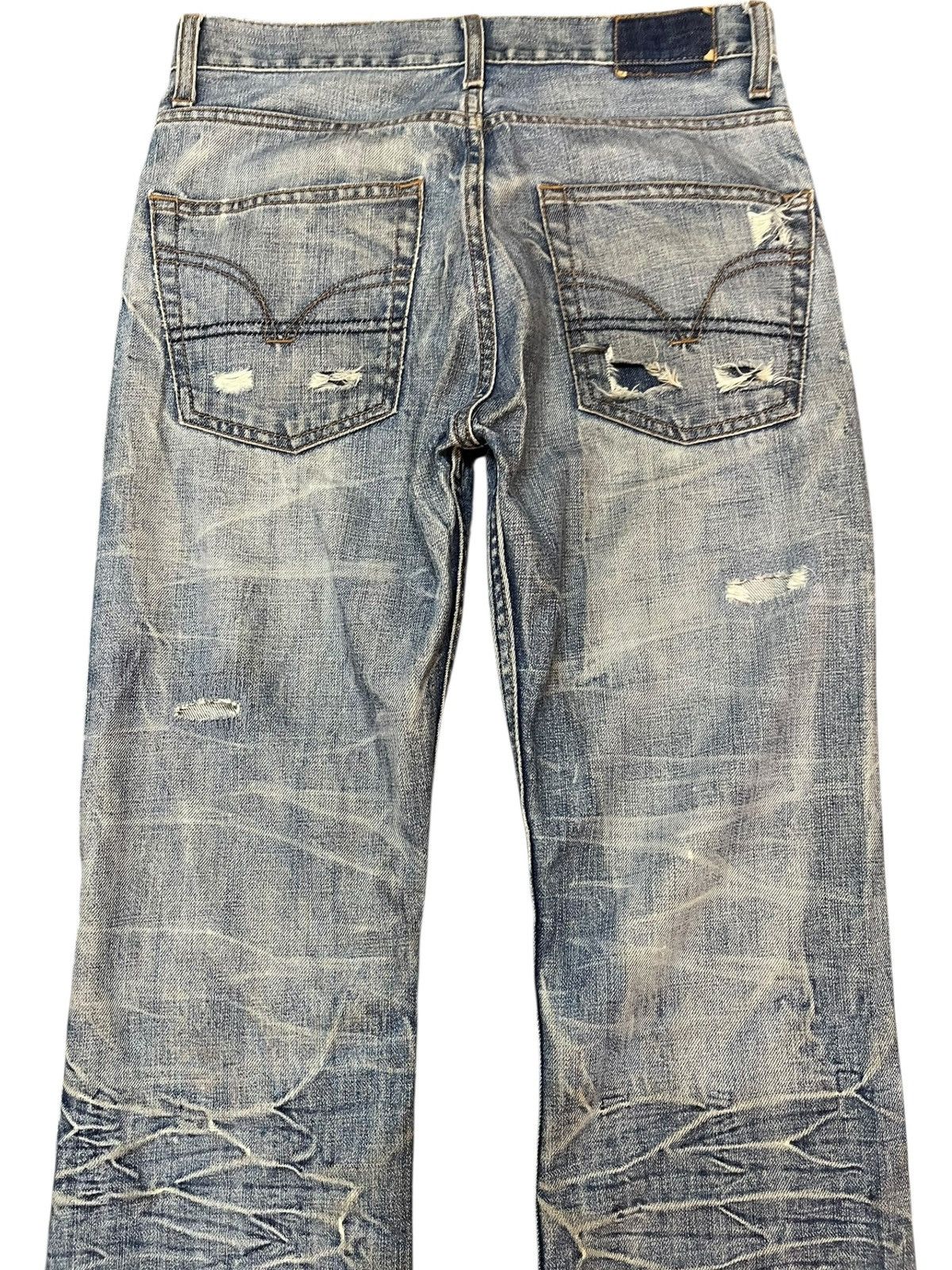 If Six Was Nine Vintage Casucci Ripped Faded Clawmark Distressed Denim Size US 29 - 6 Thumbnail