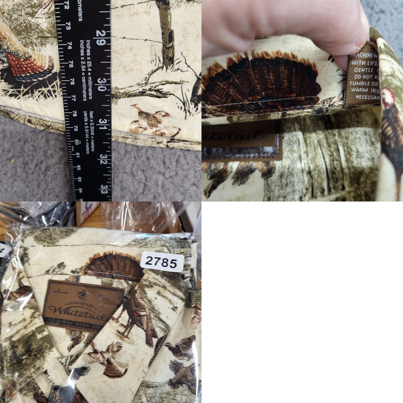 Vintage Legendary Whitetails Turkey Shirt Mens XL Button-Up Long Sleeve Hunting Shirt Size US XL / EU 56 / 4 - 9 Thumbnail