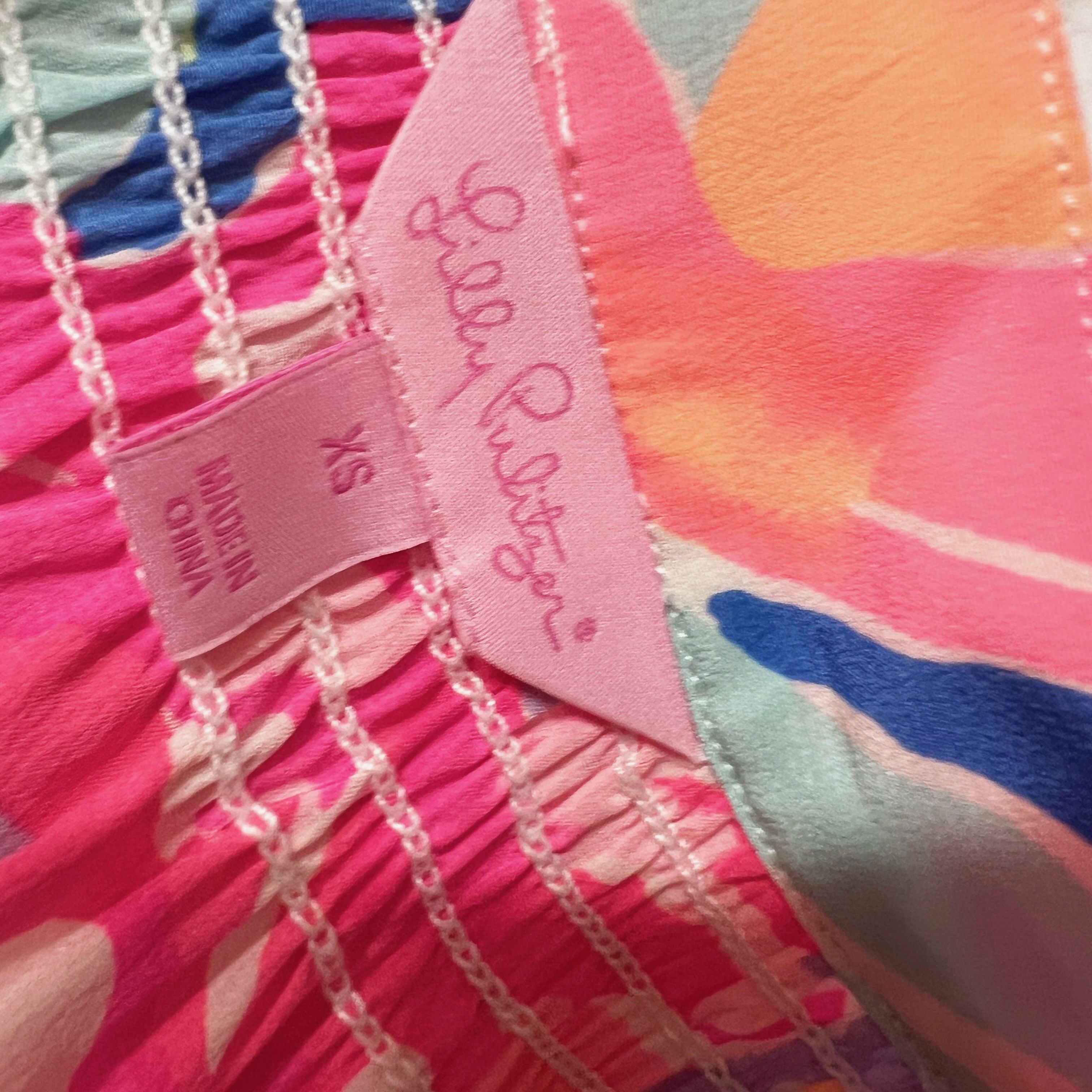 Lilly Pulitzer Lilly Pulitzer Bailey Silk Chiffon Sleeveless Size XS / US 0-2 / IT 36-38 - 2 Thumbnail