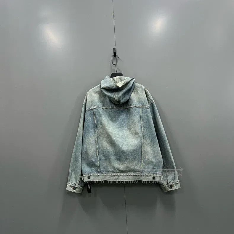 Balenciaga Balenciaga Blue Denim Hoodie Size US S / EU 44-46 / 1 - 3 Thumbnail