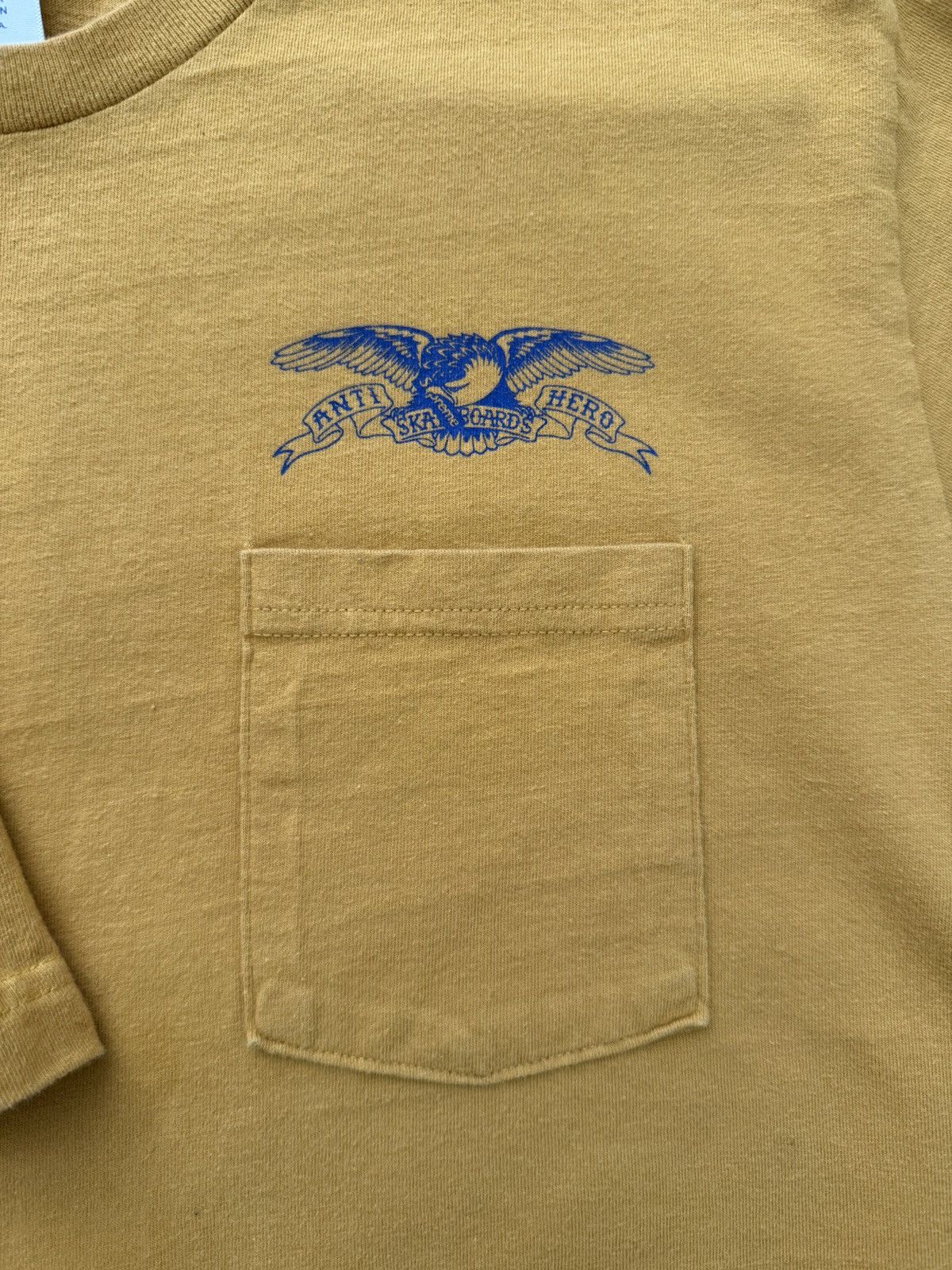 Supreme SS16 Supreme x Anti Hero Eagle Pocket Tee Mustard Size US L / EU 52-54 / 3 - 2 Thumbnail