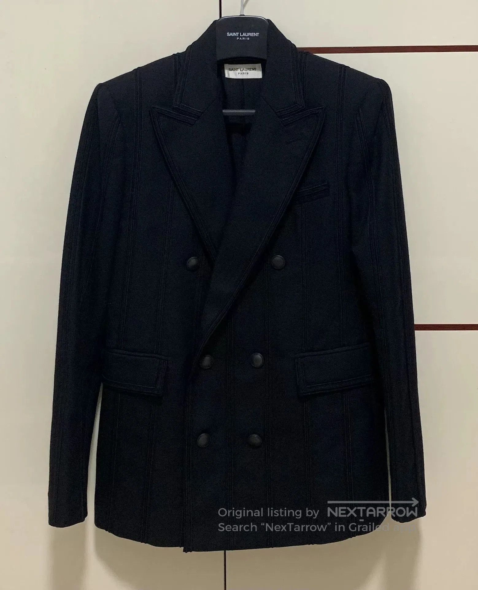 Saint Laurent Paris Saint Laurent Black Double-Breasted Blazer. Size US S / EU 44-46 / 1 - 1 Thumbnail