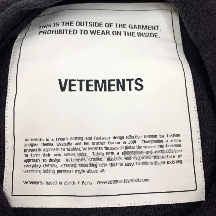 Vetements VETEMENTS Black Logo Letter Embroidered Cotton Long Sleeve Size US M / EU 48-50 / 2 - 5 Thumbnail