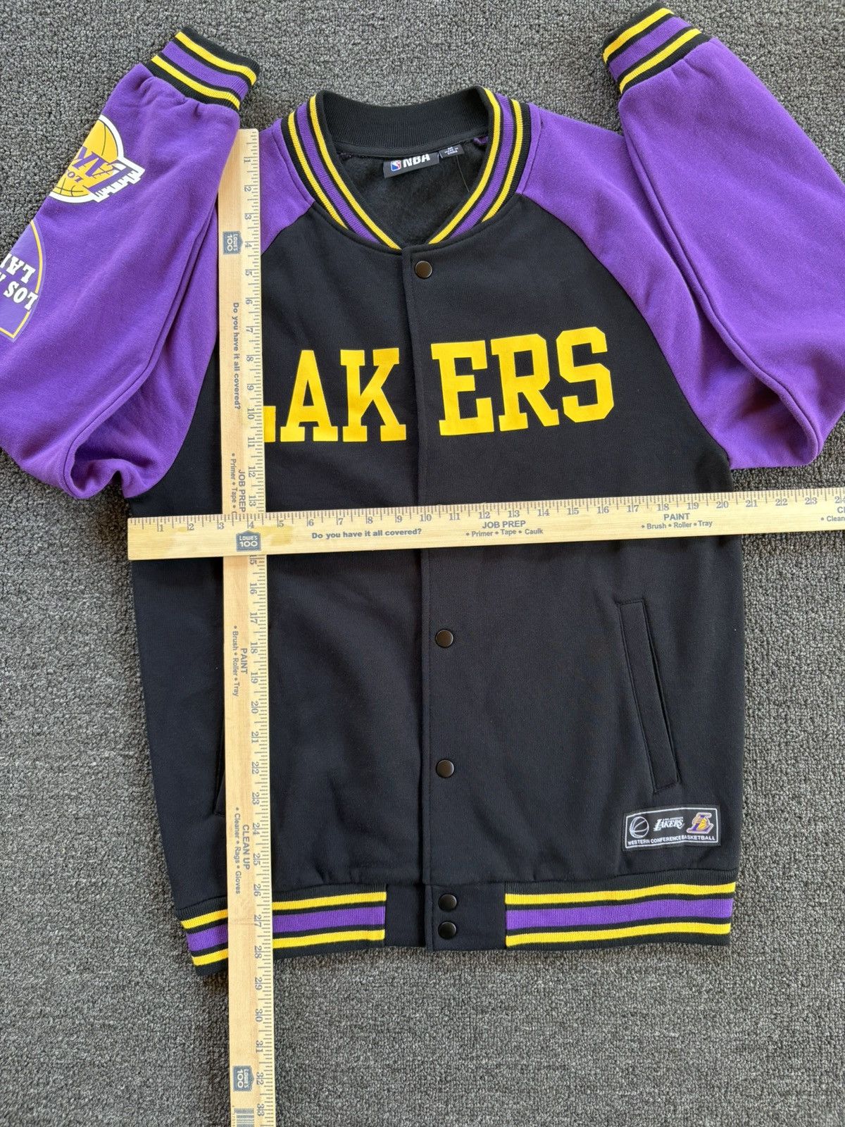 Primark LA Lakers Jacket Men's Medium Varsity Sport Snap Buttons Size US M / EU 48-50 / 2 - 7 Thumbnail
