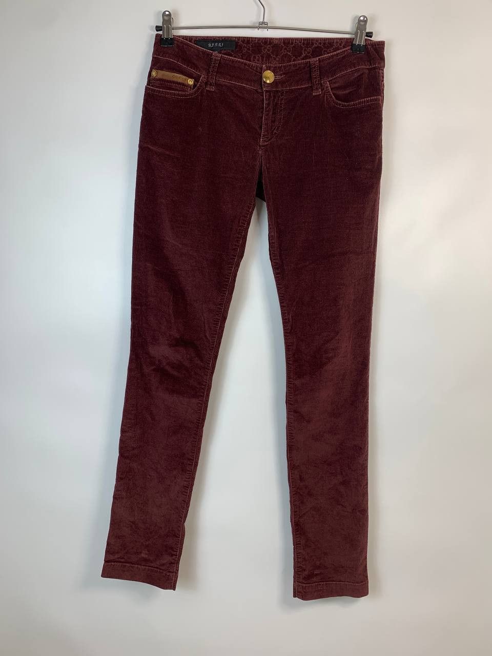 Gucci Women's Skinny Legging purple Cotton Elastane Velvet Pants Size 27" / US 4 / IT 40 - 1 Thumbnail