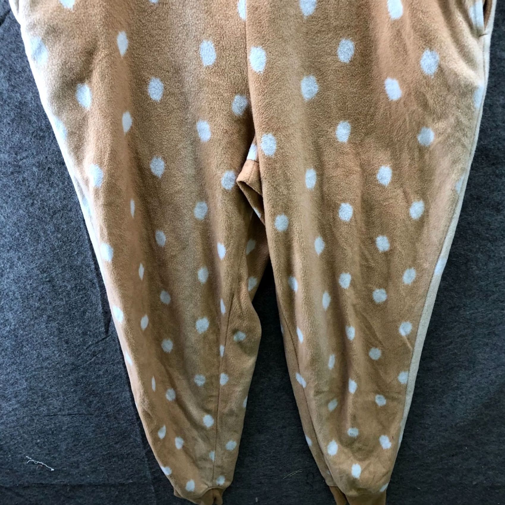 Vintage Womens S Deer Bambi Costume Fleece Jumpsuit Hooded Halloween Holiday, Brown, Fleece, Hooded, Size S, Halloween Theme, Unbranded, Regular Fit, Women’s Size 28" / US 6 / IT 42 - 5 Thumbnail