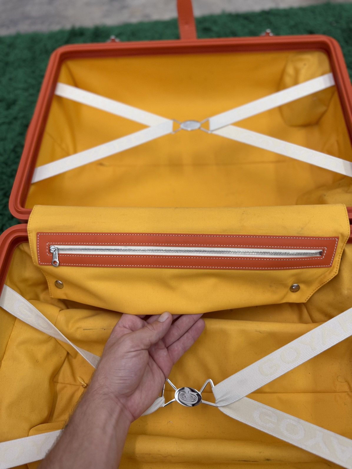 Goyard Goyard Bourget PM Carry On Suitecase Orange Canvas Trolley Size ONE SIZE - 10 Thumbnail