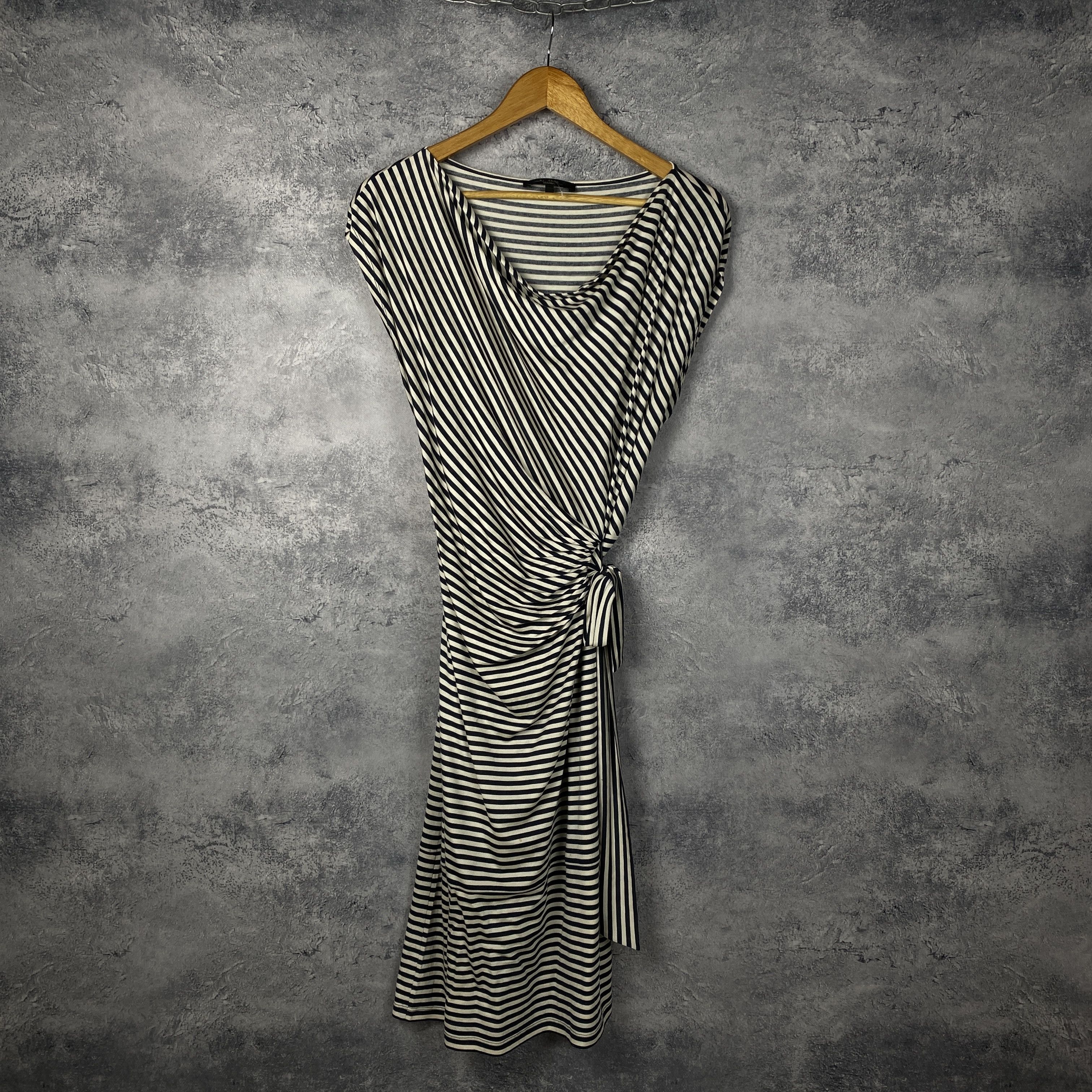 Vintage × Weekend Max Mara Weekend Max Mara Women's Dress Size L Blue White Sleeveless Size L / US 10 / IT 46 - 1 Thumbnail