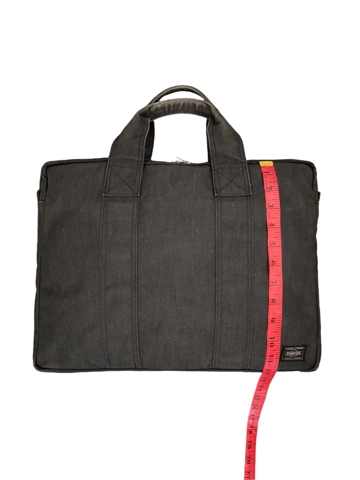 Porter Vintage Porter Japan Black Faded Canvas Briefcase Tote Bag Size ONE SIZE - 6 Thumbnail