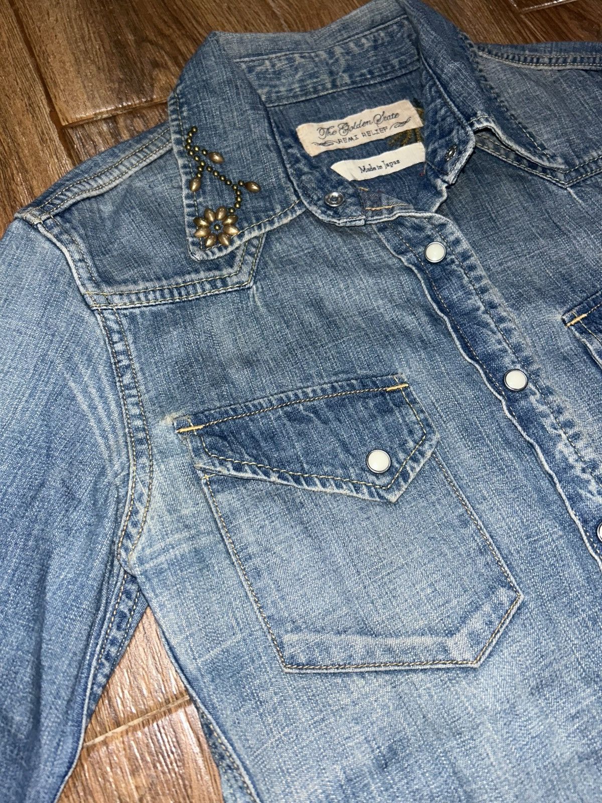 Remi Relief Remi Relief Embroidery Western Denim Shirt Size S / US 4 / IT 40 - 3 Thumbnail