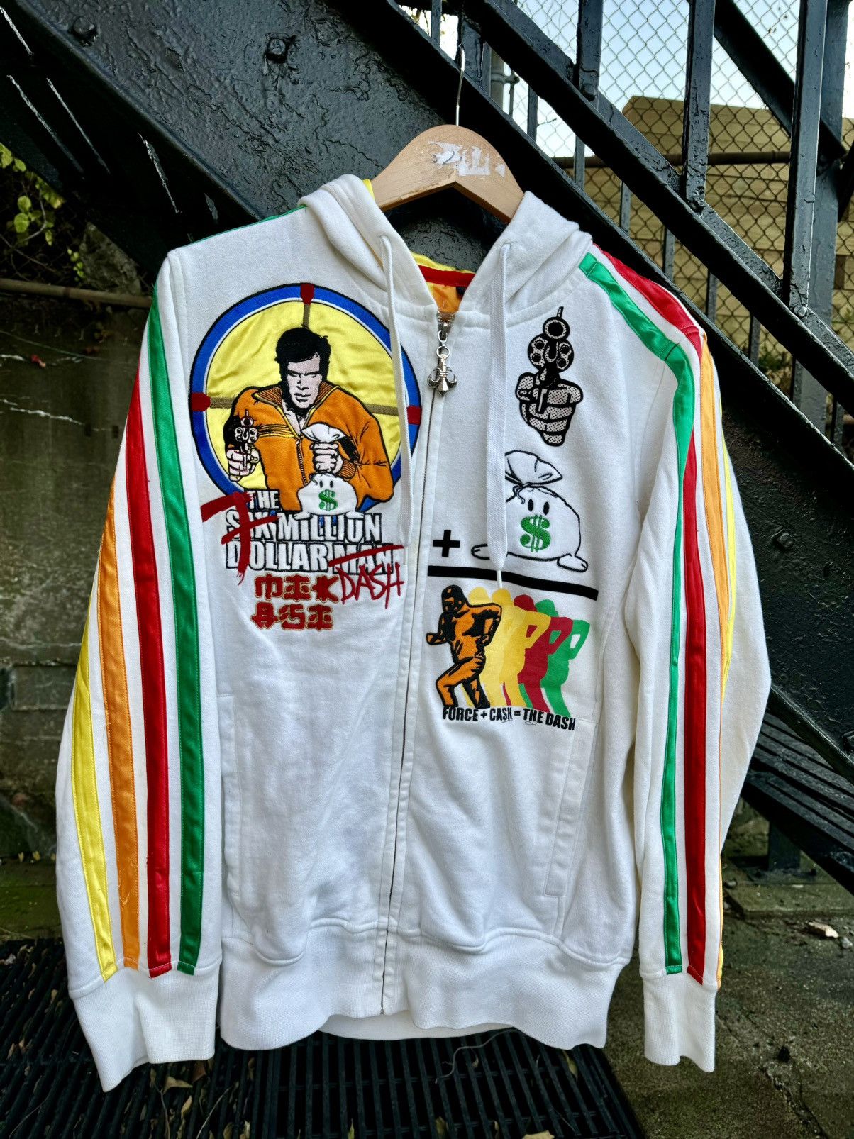 Vintage Y2K Six Million Dollar Man Full Zip Movie Hoodie