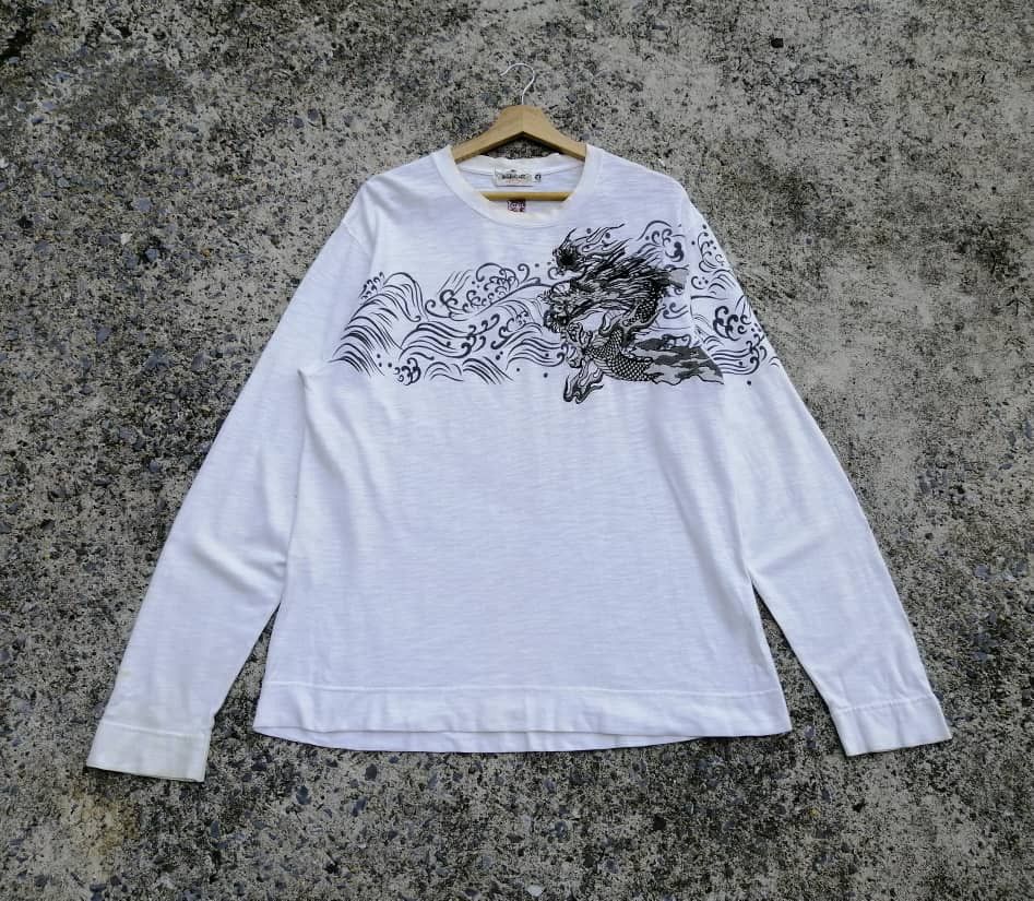 Designer × Japanese Brand Karakuri Tamashi Embroidered Dragon Longsleeve Tee Size US L / EU 52-54 / 3 - 1 Thumbnail