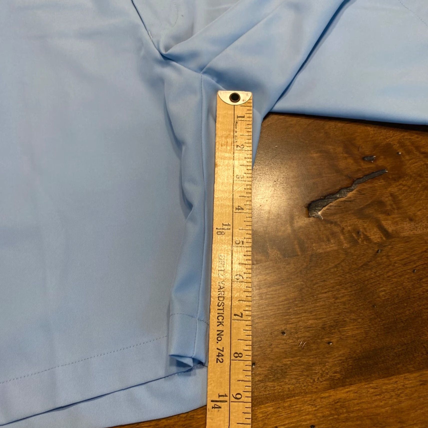 Peter Millar Peter Millar Crown Sport Shorts Mens 36 Light Blue 8" Chino Khaki Casual Pockets 5-Pocket Design Regular Straight Men Mens Size US 36 / EU 52 - 5 Thumbnail