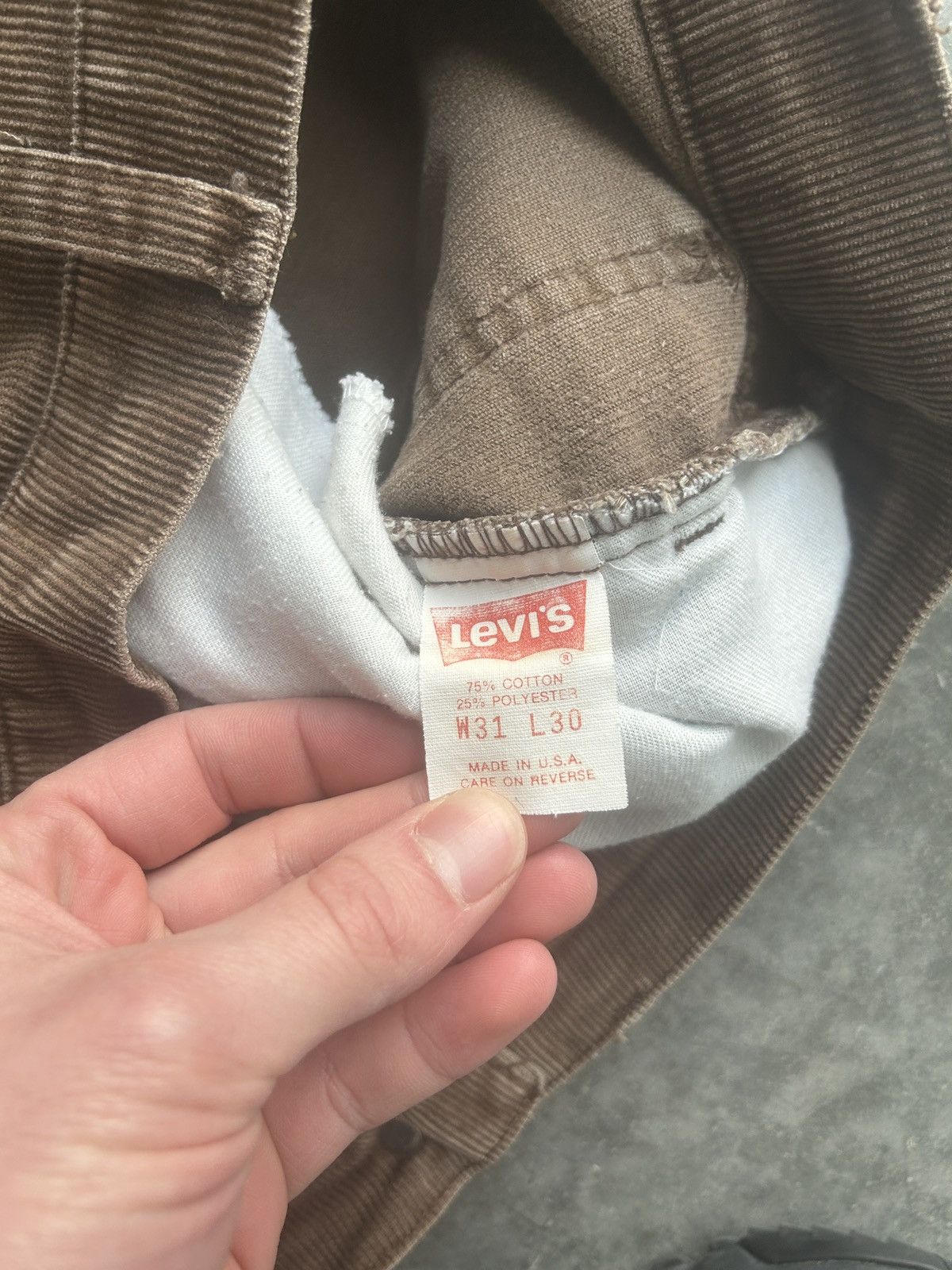 Levi's × Vintage Vintage 80s Levi’s Corduroy Pants 30x29 Size US 30 / EU 46 - 5 Thumbnail