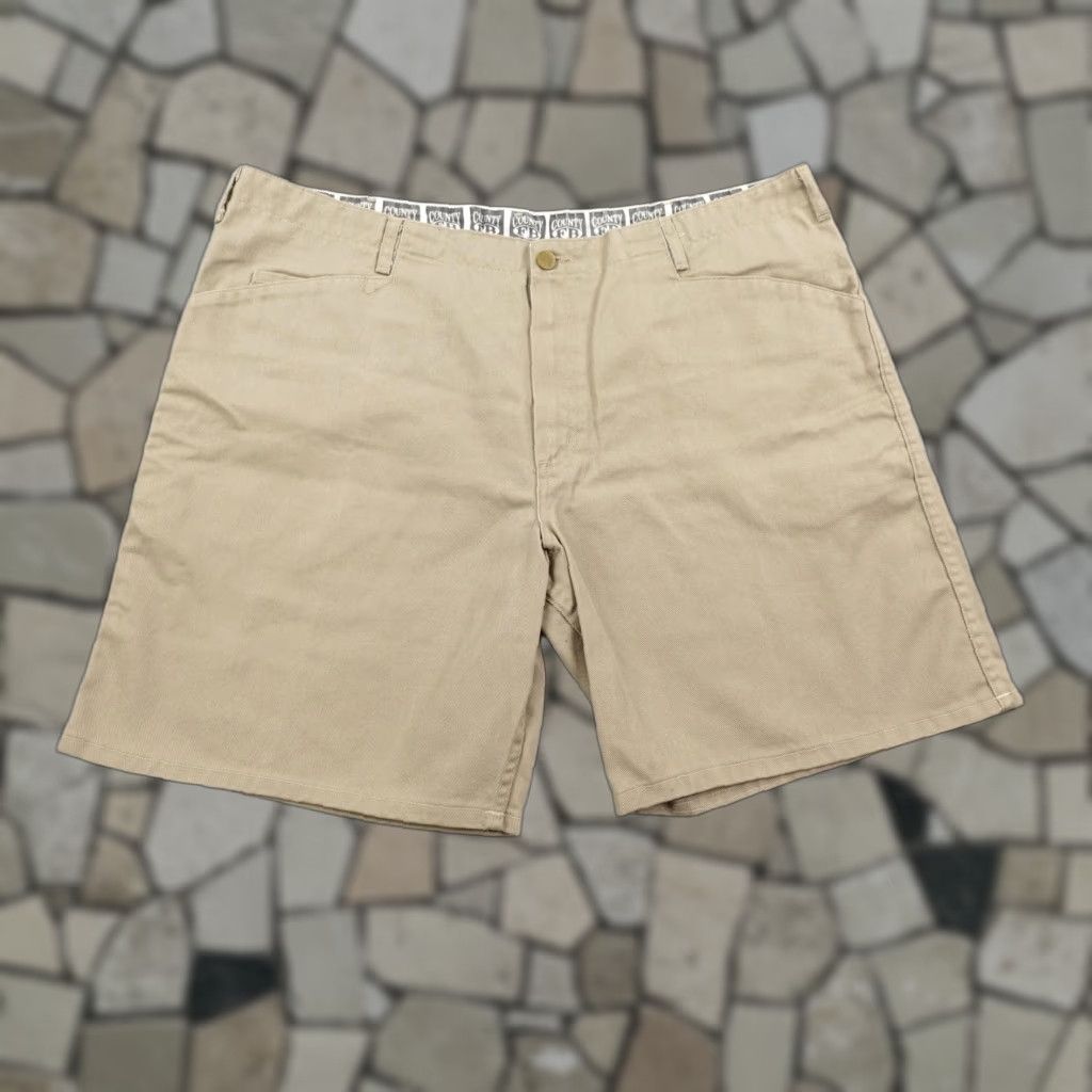 Vintage VINTAGE FB County Shorts Mens 42 Khaki Beige Tan Chino Twill Work Utility Mens 42 Beige Khaki Chino Shorts with Pockets Vintage Size US 42 / EU 58 - 1 Thumbnail