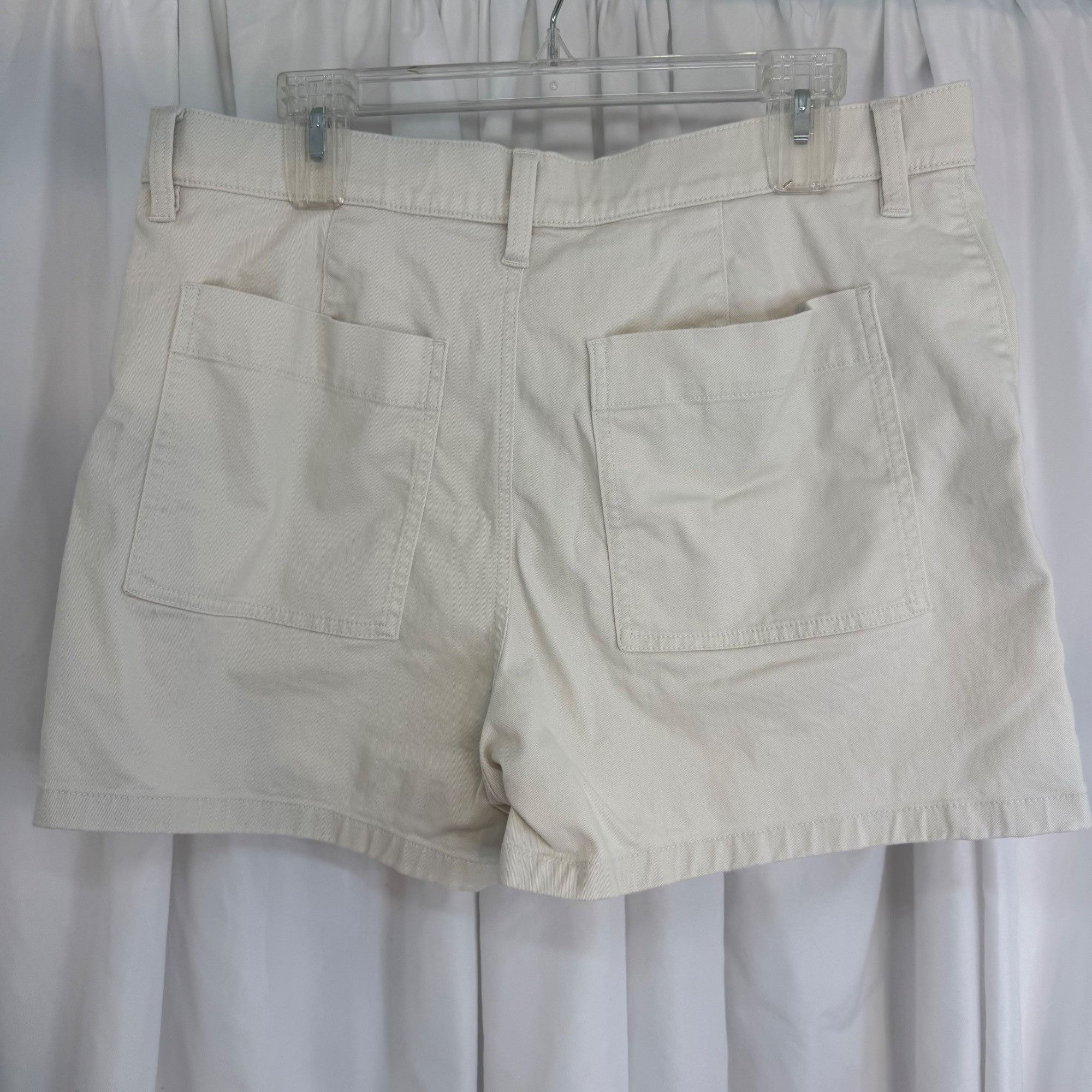 J.Crew J.Crew Womens Off-White Cotton Chino Shorts Size 31 Size 31" - 2 Thumbnail
