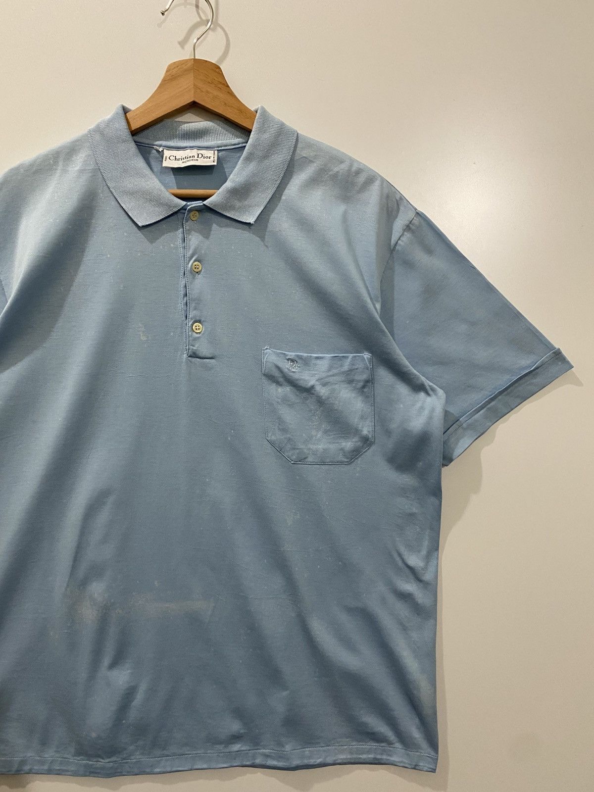 Christian Dior Monsieur vintage Christian Dior Monsieur light blue polo shirt Size US M / EU 48-50 / 2 - 2 Thumbnail