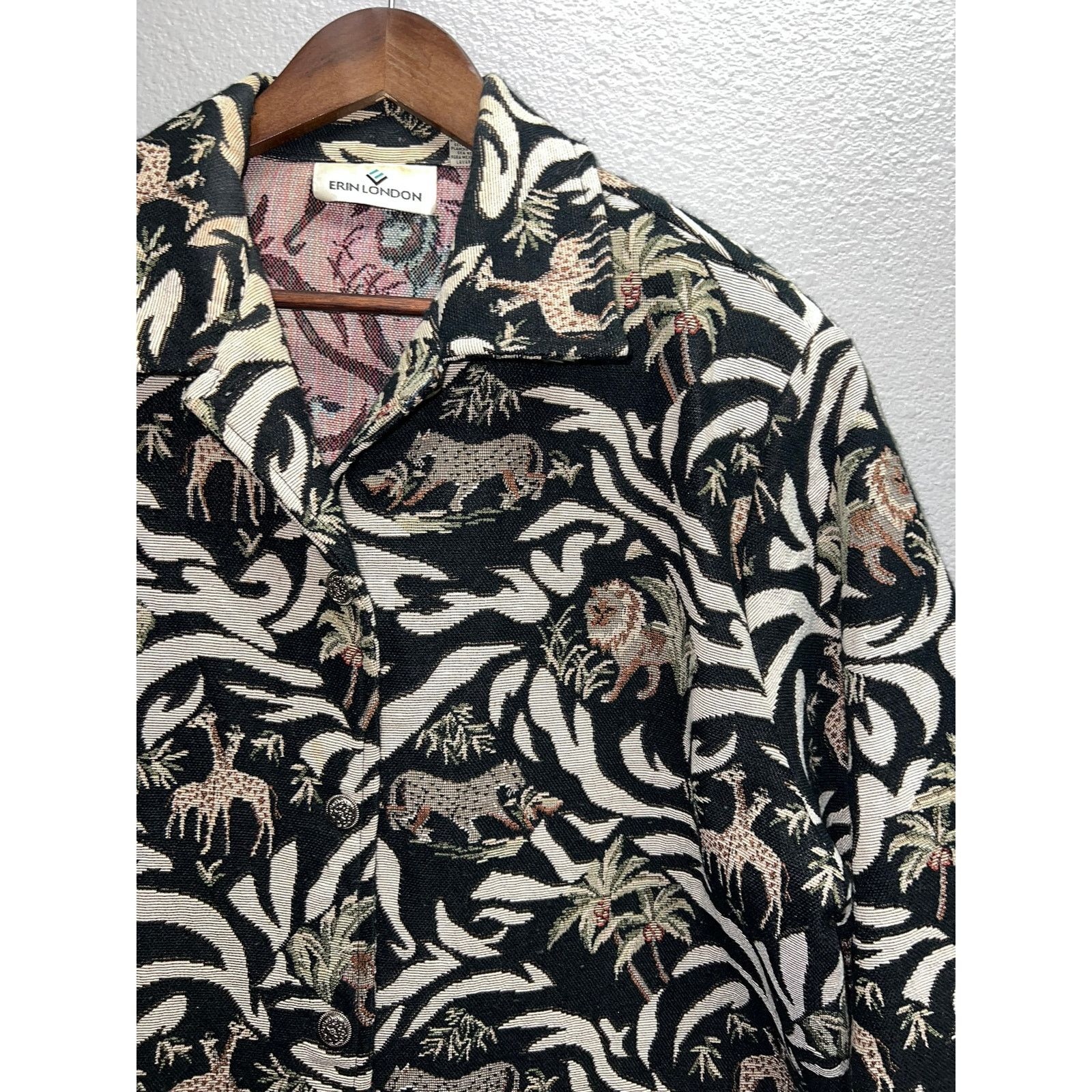 Vintage Womens Vintage Safari Blazer Jacket Tapestry Jacquard XL Size XL / US 12-14 / IT 48-50 - 2 Thumbnail