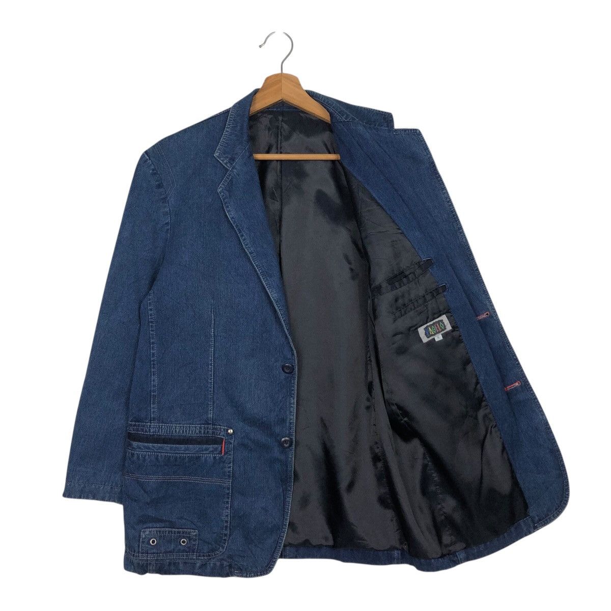 Vintage 📌Vintage Denim Jacket Indigo Worker Pagelo Issey Miyake Size US S / EU 44-46 / 1 - 12 Thumbnail