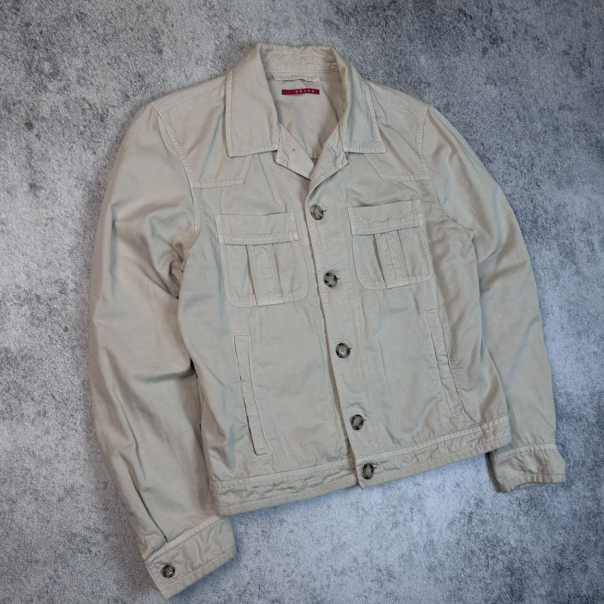 Prada Vintage Jacket Prada Beige Men Denim Jeans Size US M / EU 48-50 / 2 - 4 Thumbnail