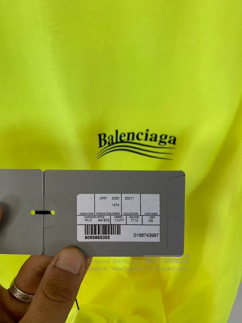 Balenciaga Balenciaga Logo Letter Printed Wave Short Sleeve T-Shirt, Size US XS / EU 42 / 0 - 5 Thumbnail