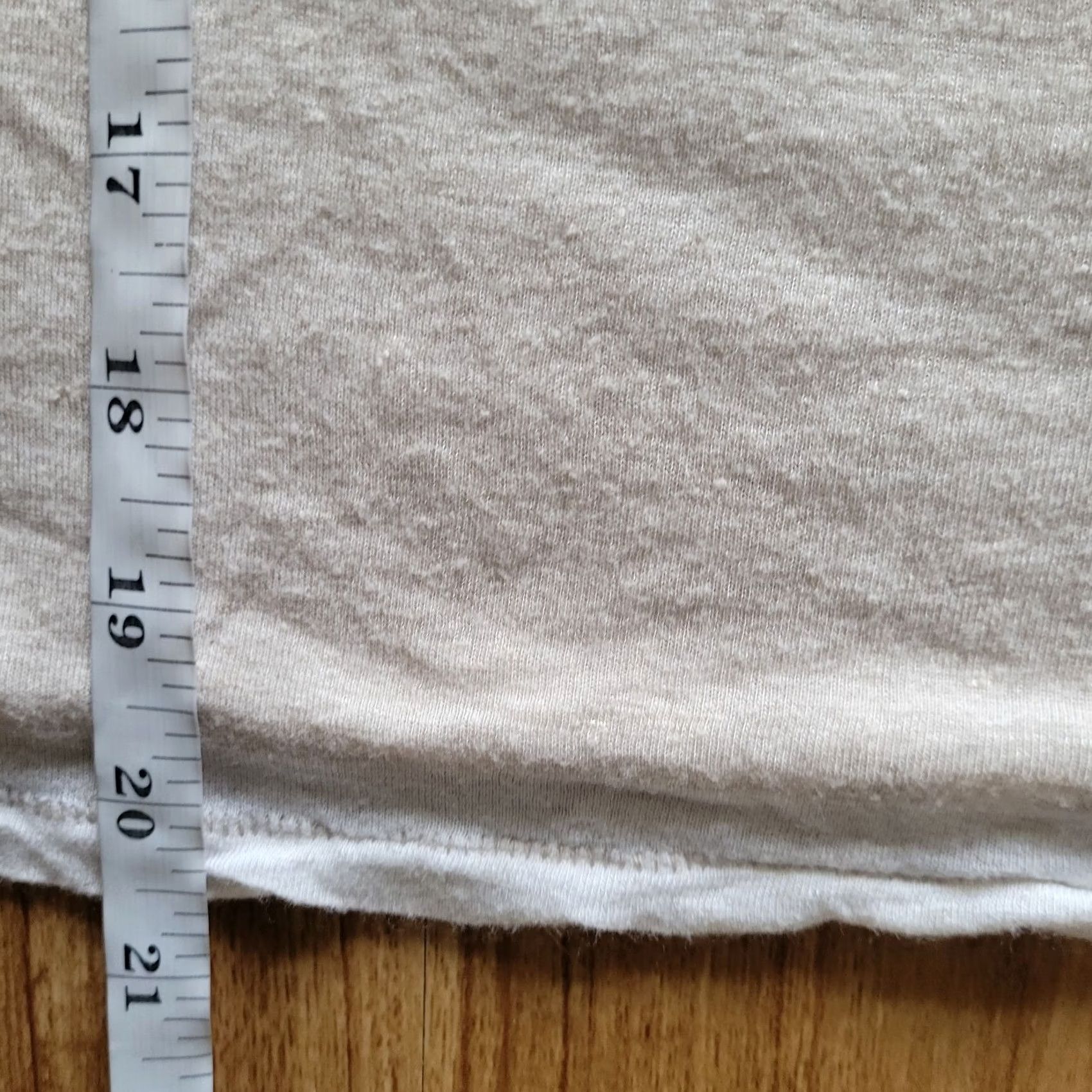 Ann Taylor LOFT Shirt Womens M Beige White Striped Linen Blend 3/4 Sleeve Top Regular Fit Womens Size M / US 6-8 / IT 42-44 - 7 Thumbnail