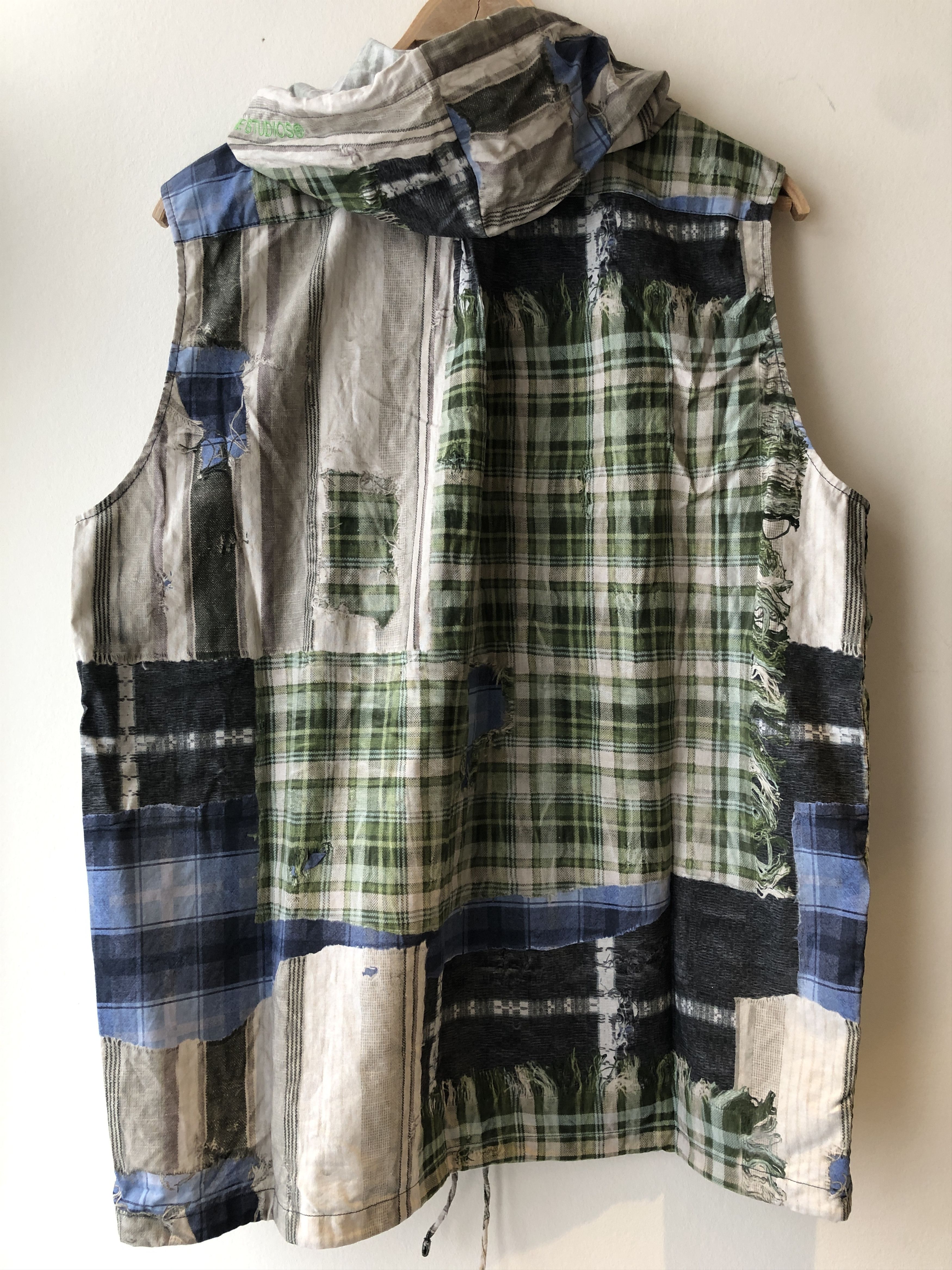 Acne Studios NWOT $500 - 46/S - Green Print Hooded Vest - Trompe L'oeil Size US S / EU 44-46 / 1 - 10 Thumbnail