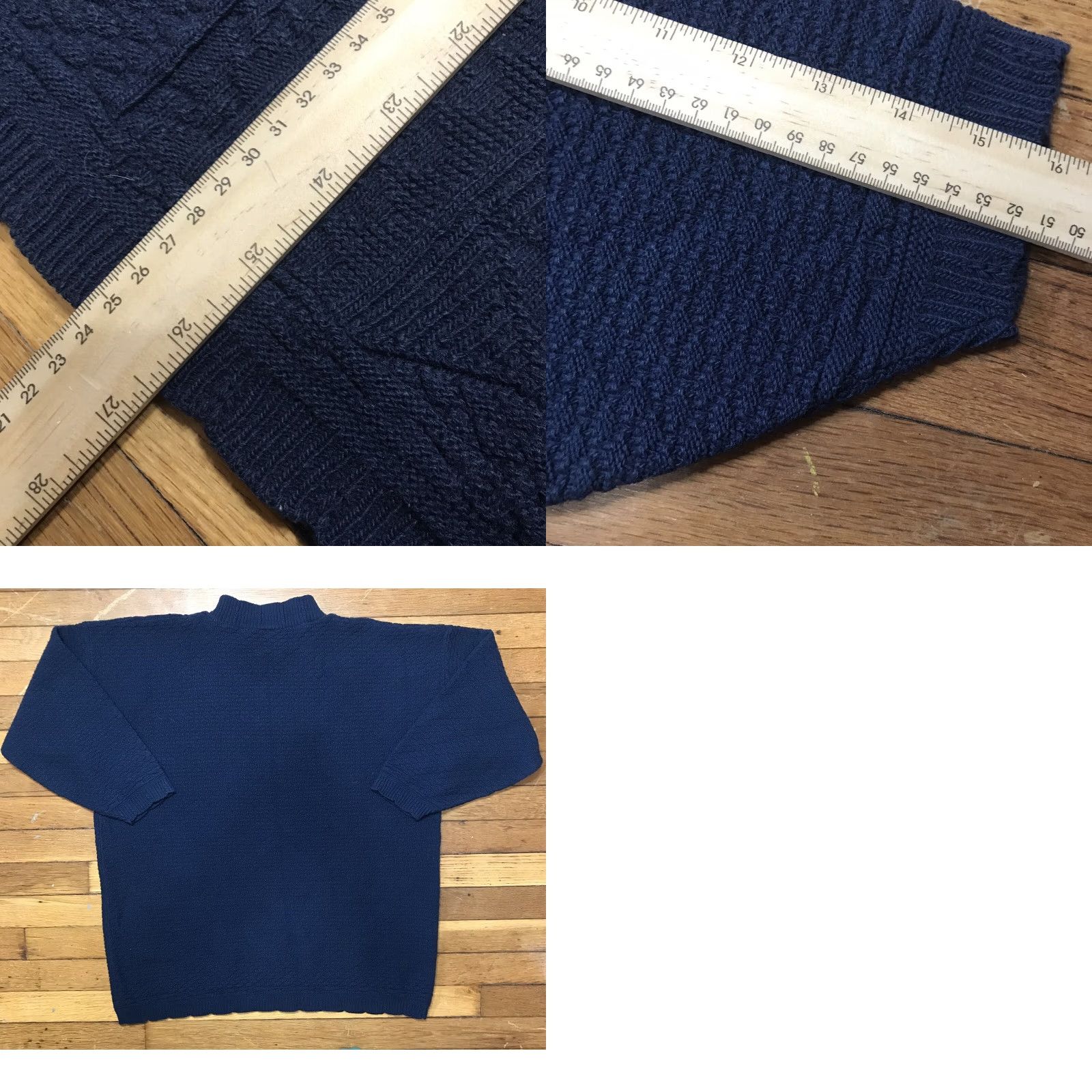 Vintage VINTAGE Spunky Sweater Mock Neck 70s 80s Blue Knit One Size XL Women’s Pullover Knit Pullover Size ONE SIZE - 8 Thumbnail
