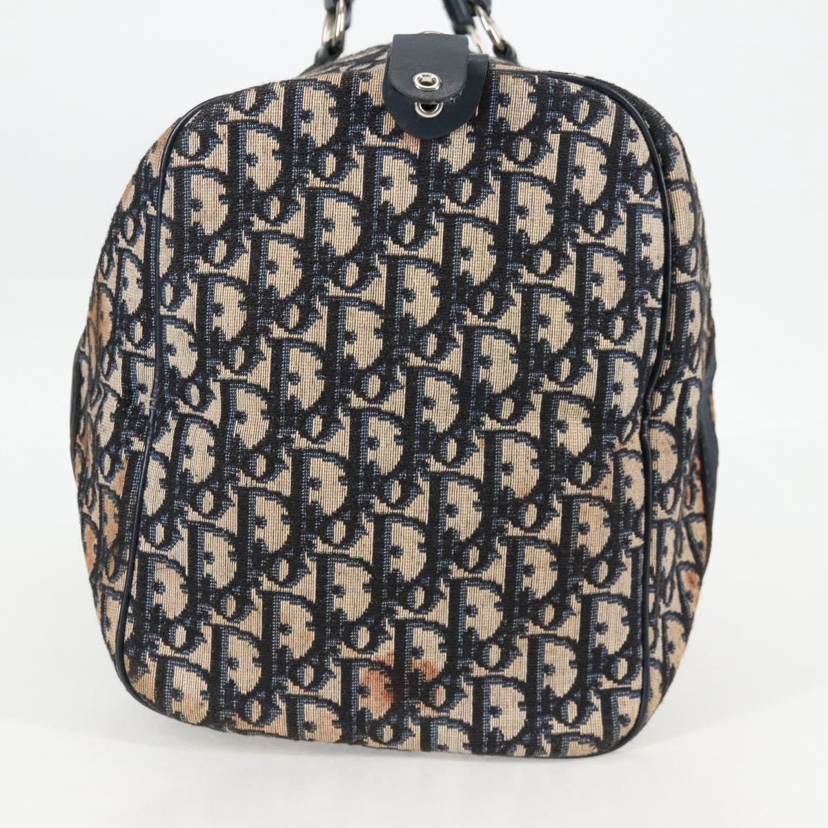 Dior DIOR Trotter Canvas Boston Bag Navy Silver Size ONE SIZE - 6 Thumbnail