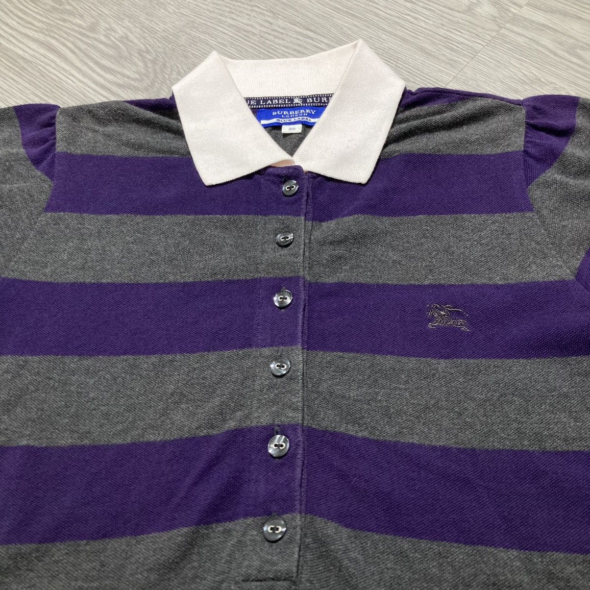 Burberry Vintage Burberry Blue Label Women Polo Tee Stripe Luxuruy Size XS / US 0-2 / IT 36-38 - 4 Thumbnail