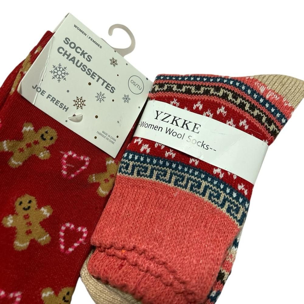 Joe Freshgoods Two pairs of women's festive socks set Size ONE SIZE - 2 Thumbnail