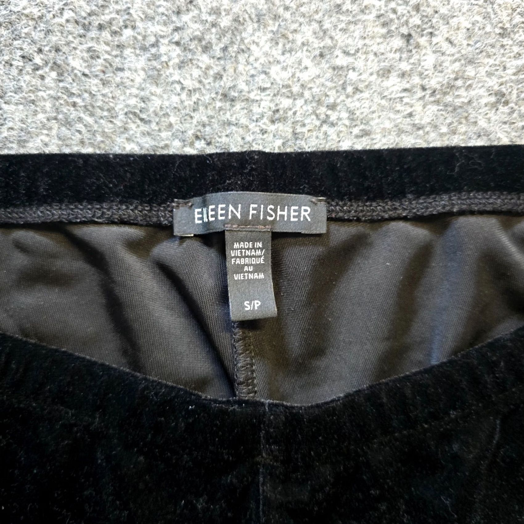 Eileen Fisher Eileen Fisher Pants Womens S Black Women Size Velour Skinny Stretch Pull Capsule Size 28" / US 6 / IT 42 - 3 Thumbnail