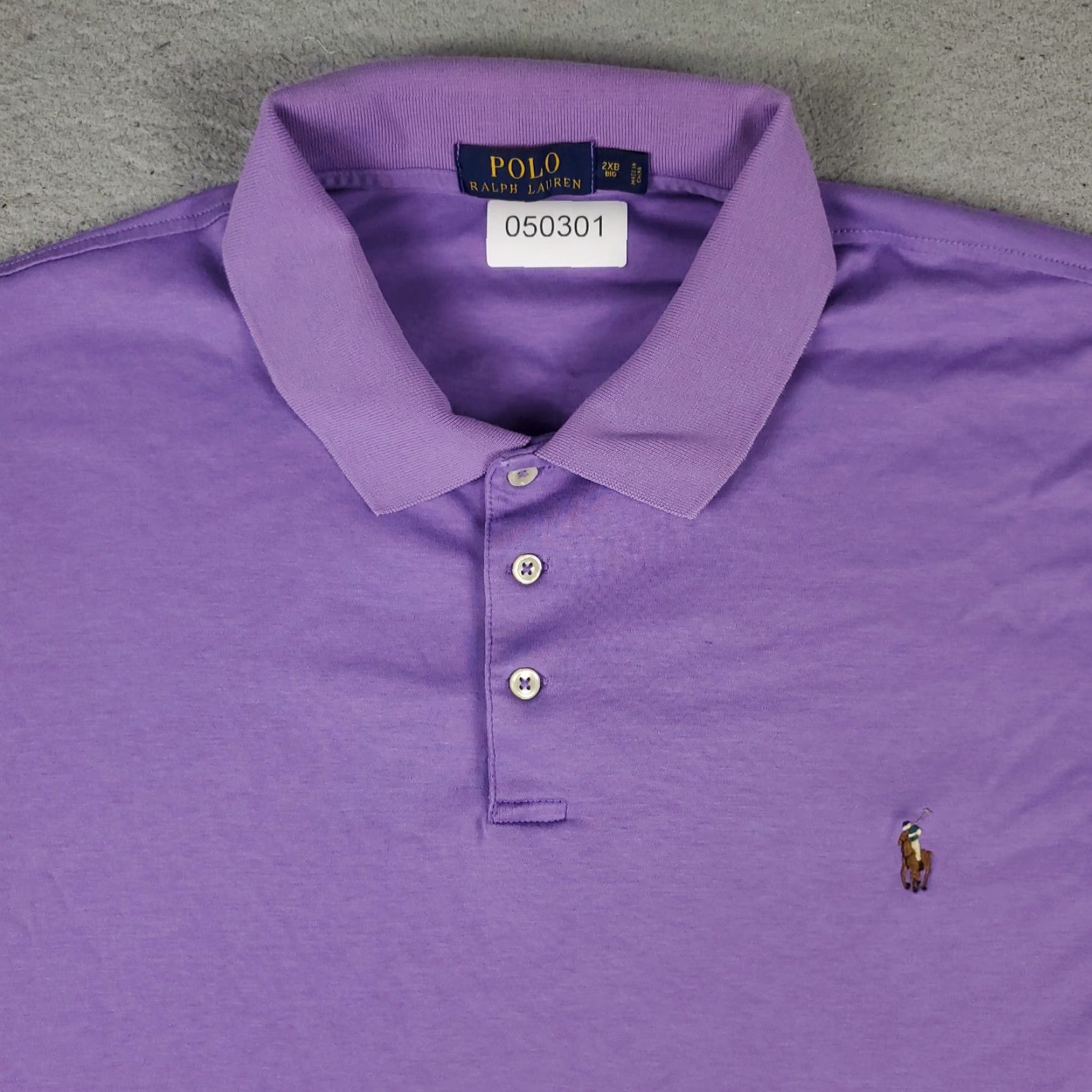 Ralph Lauren Ralph Lauren Polo Shirt Mens 2XB Purple Pony Casual Short Sleeve Polo Men's 2X Big & Tall Purple American Classic Preppy Sports Shirt Size US XXL / EU 58 / 5 - 2 Thumbnail