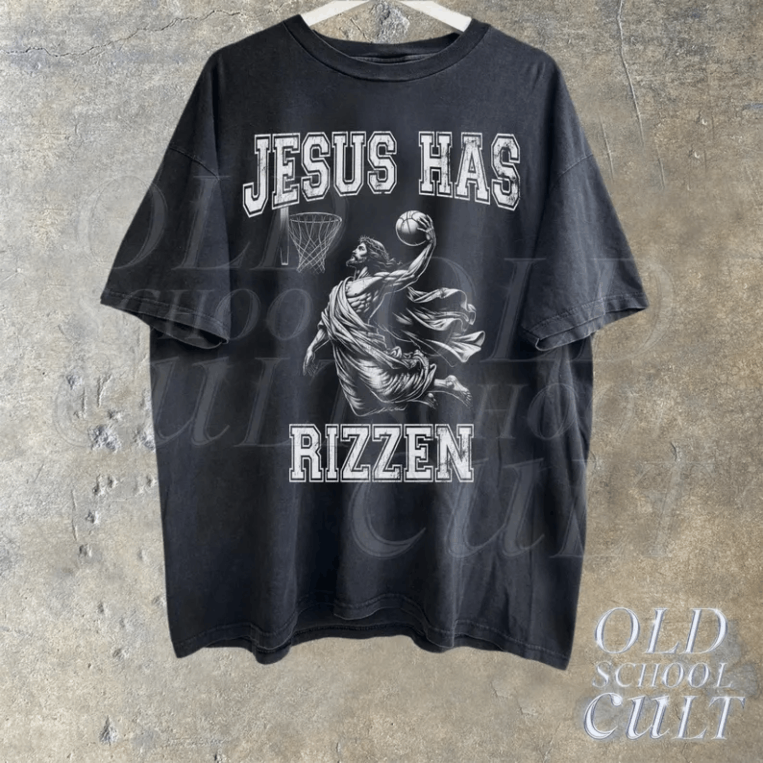 Japanese Brand × Vintage Jesus Has Rizzen Vintage 90s Shirt, Funny Jesus Shirt Size US L / EU 52-54 / 3 - 1 Thumbnail