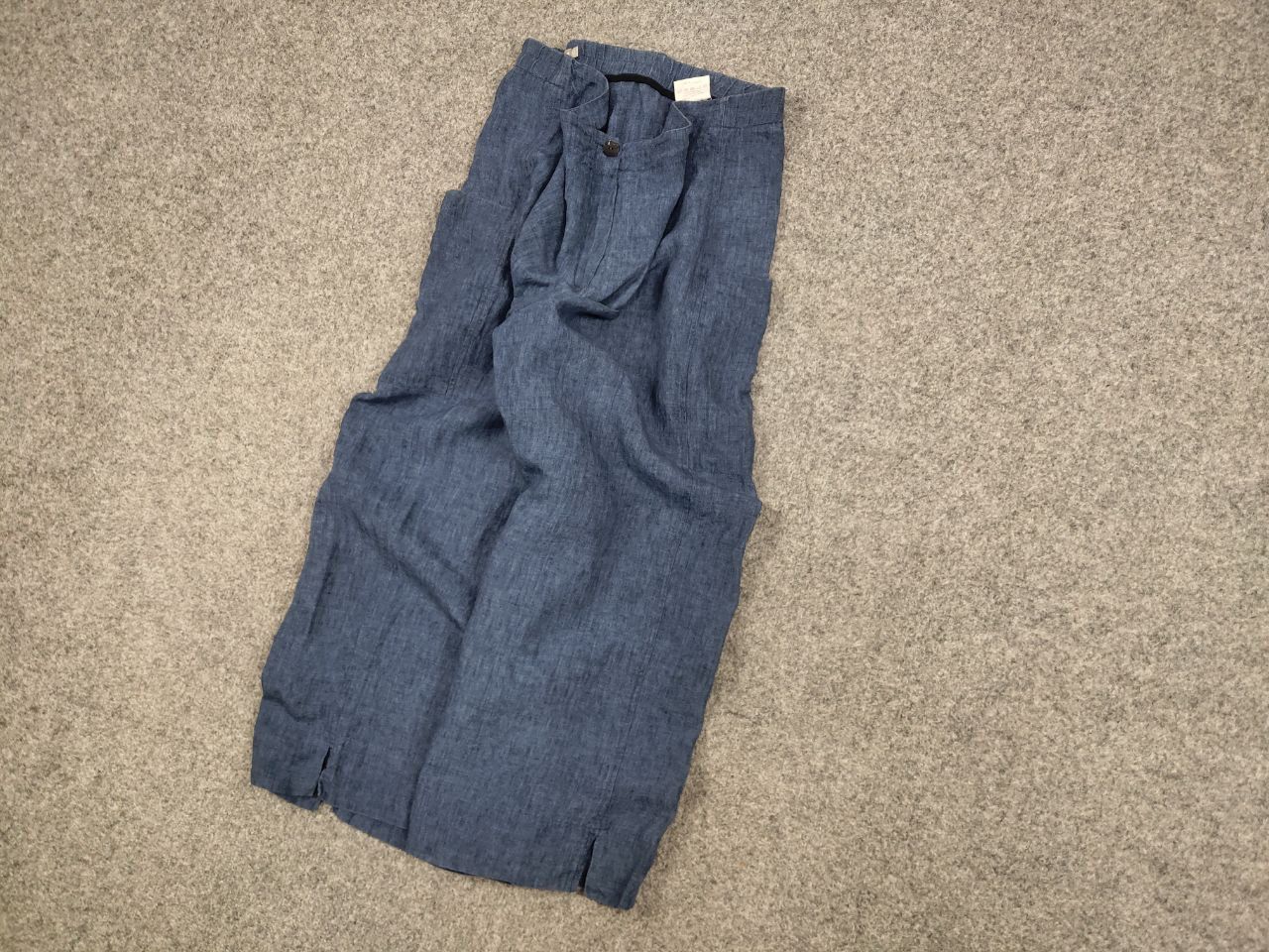 Other Manon Design Blue Light Linen Wide leg Trouser Pocket Pants Size 38" / US 16 / IT 52 - 13 Thumbnail