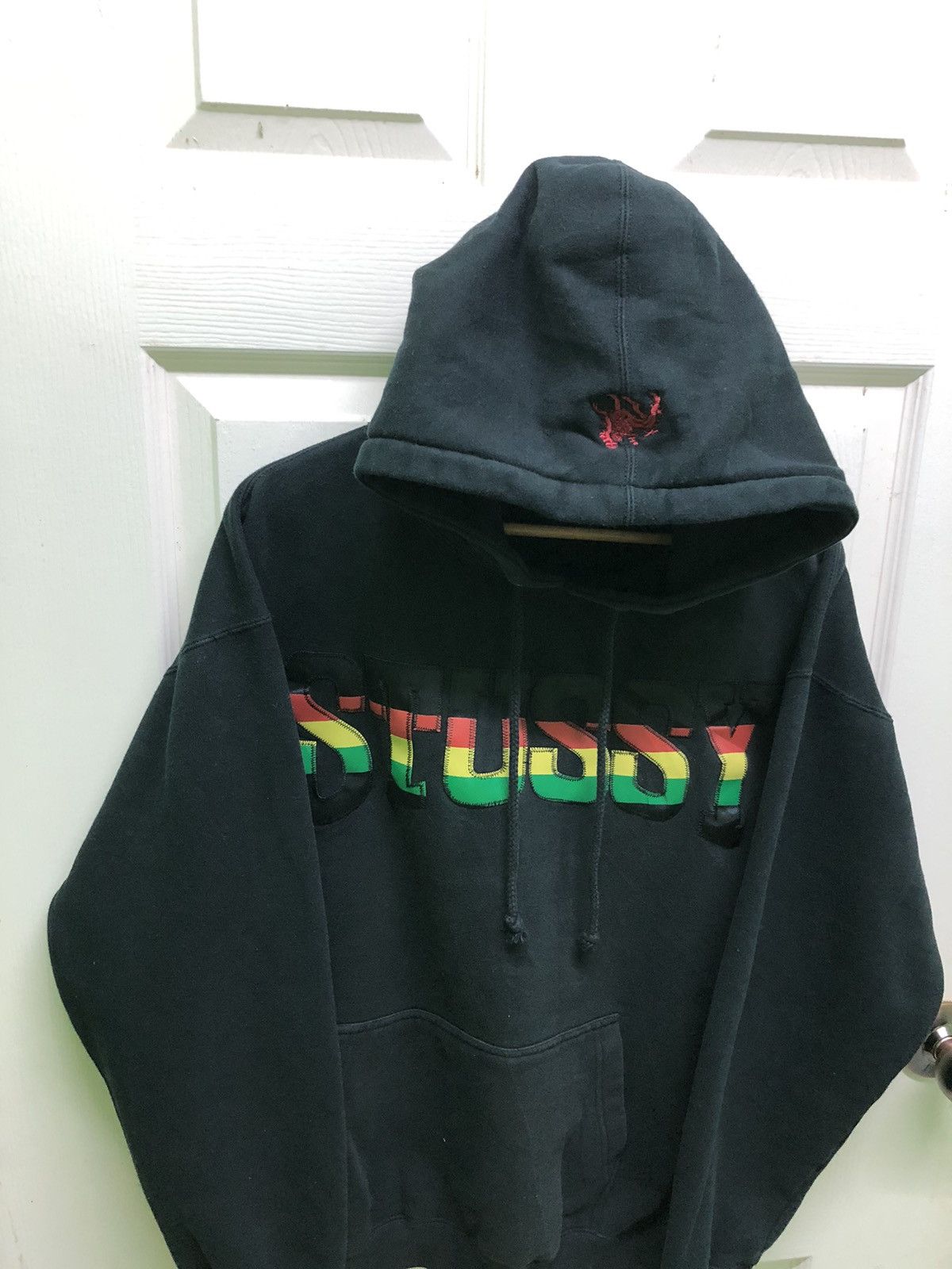 Stussy Vintage 00’s Stussy Rasta Embroidered Spellout Hoodie Rare Size US L / EU 52-54 / 3 - 3 Thumbnail