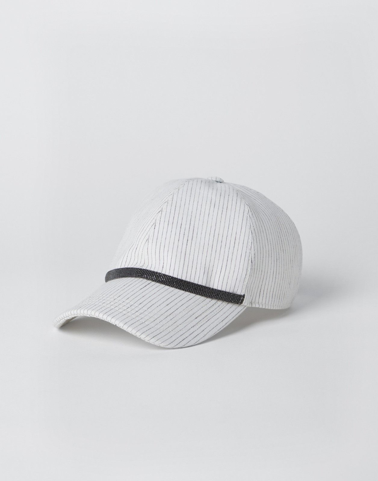 Brunello Cucinelli o1la1rc1a0425 Size: OS / Lady Hat / Cap in White/Black Size ONE SIZE - 1 Thumbnail