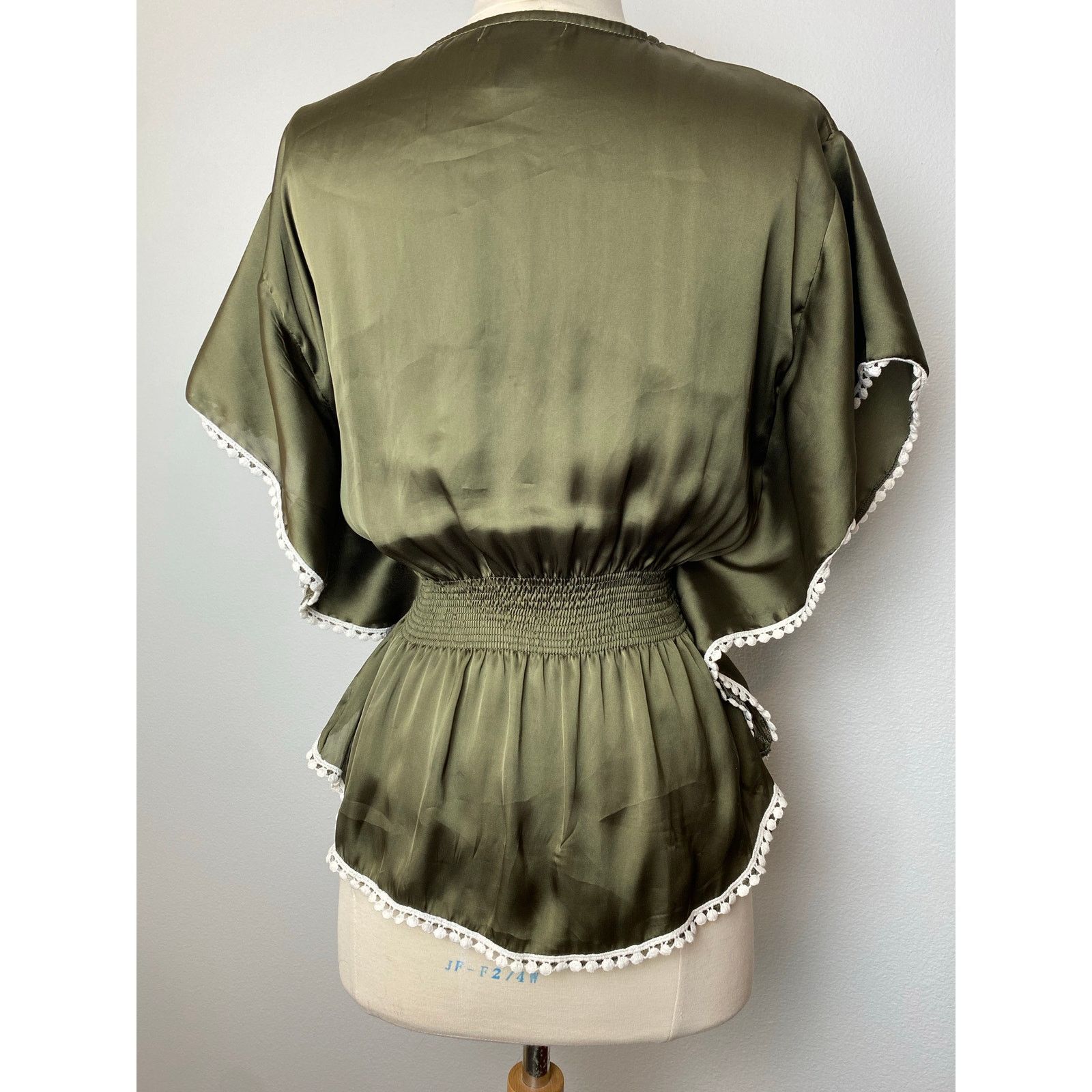 Vivienne Tam Vivienne Tam Green Blouse, Size XS, Y2K 90s Size XS / US 0-2 / IT 36-38 - 3 Thumbnail