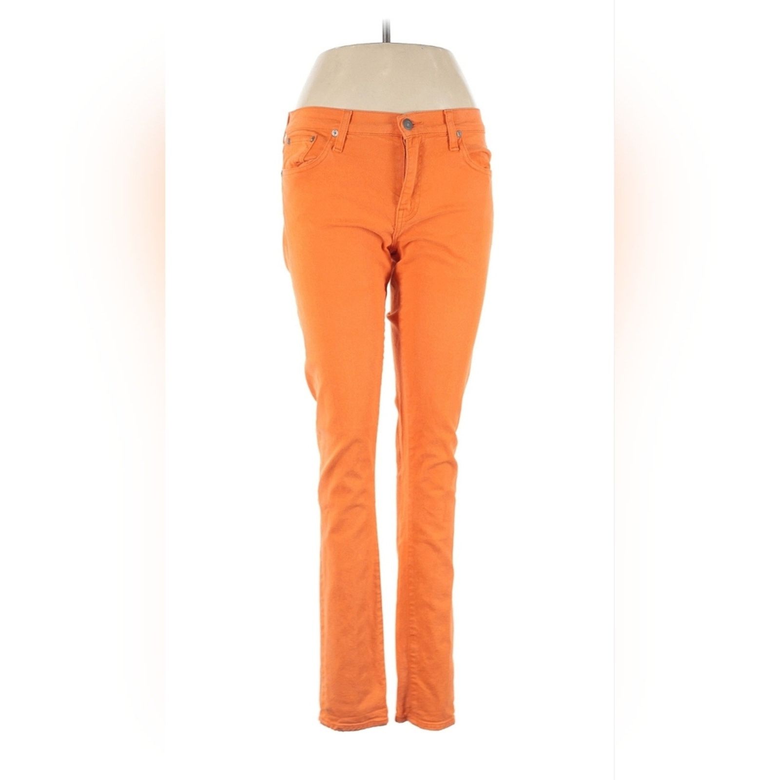Ralph Lauren Ralph Lauren Bright Orange Polo Jeans Big Pony Boyfriend 30 Size 30" / US 8 / IT 44 - 2 Thumbnail