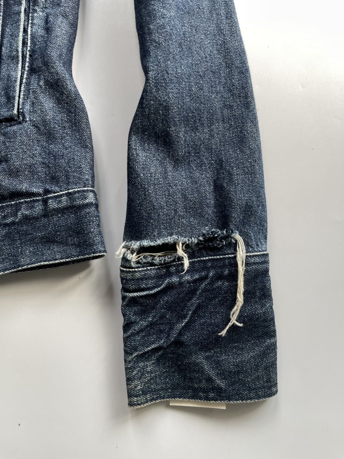 Diesel 2000s Diesel Distressed Biker Denim Jacket Size L / US 10 / IT 46 - 6 Thumbnail