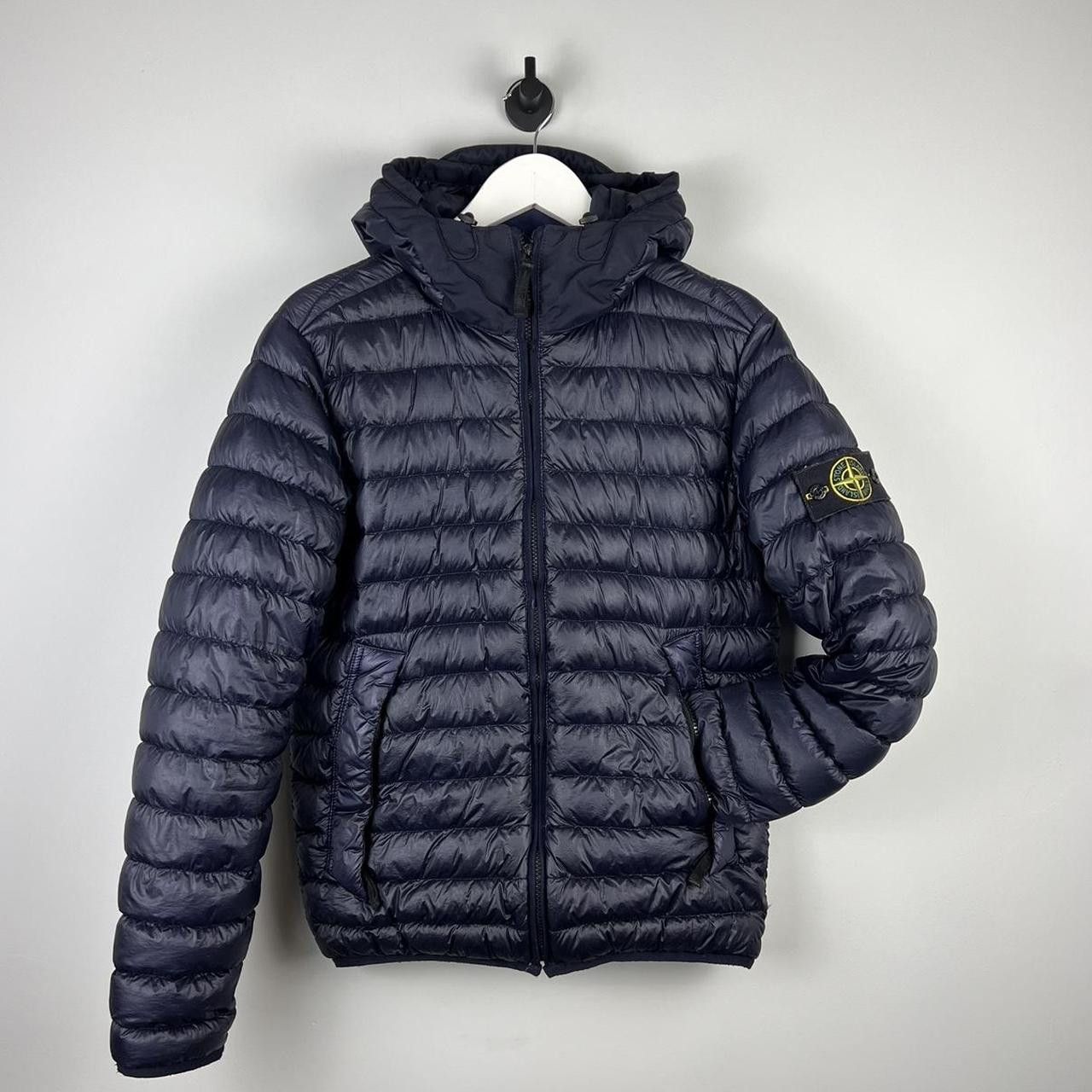 image of Stone Island Puffer Jacket in Navy, Men's (Size Small)