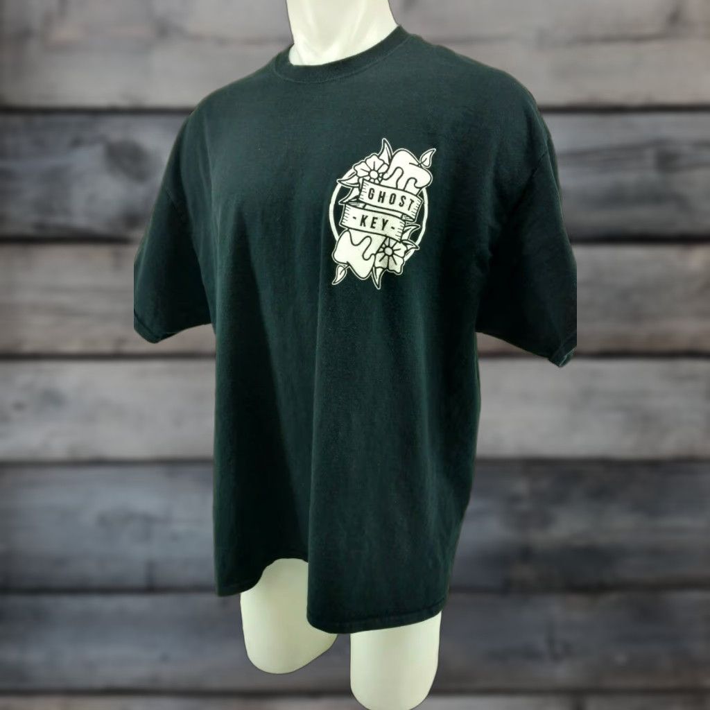 Gildan VINTAGE Ghost Key Burining the Candle at both ends Black Shirt 2XL Size US XXL / EU 58 / 5 - 1 Thumbnail